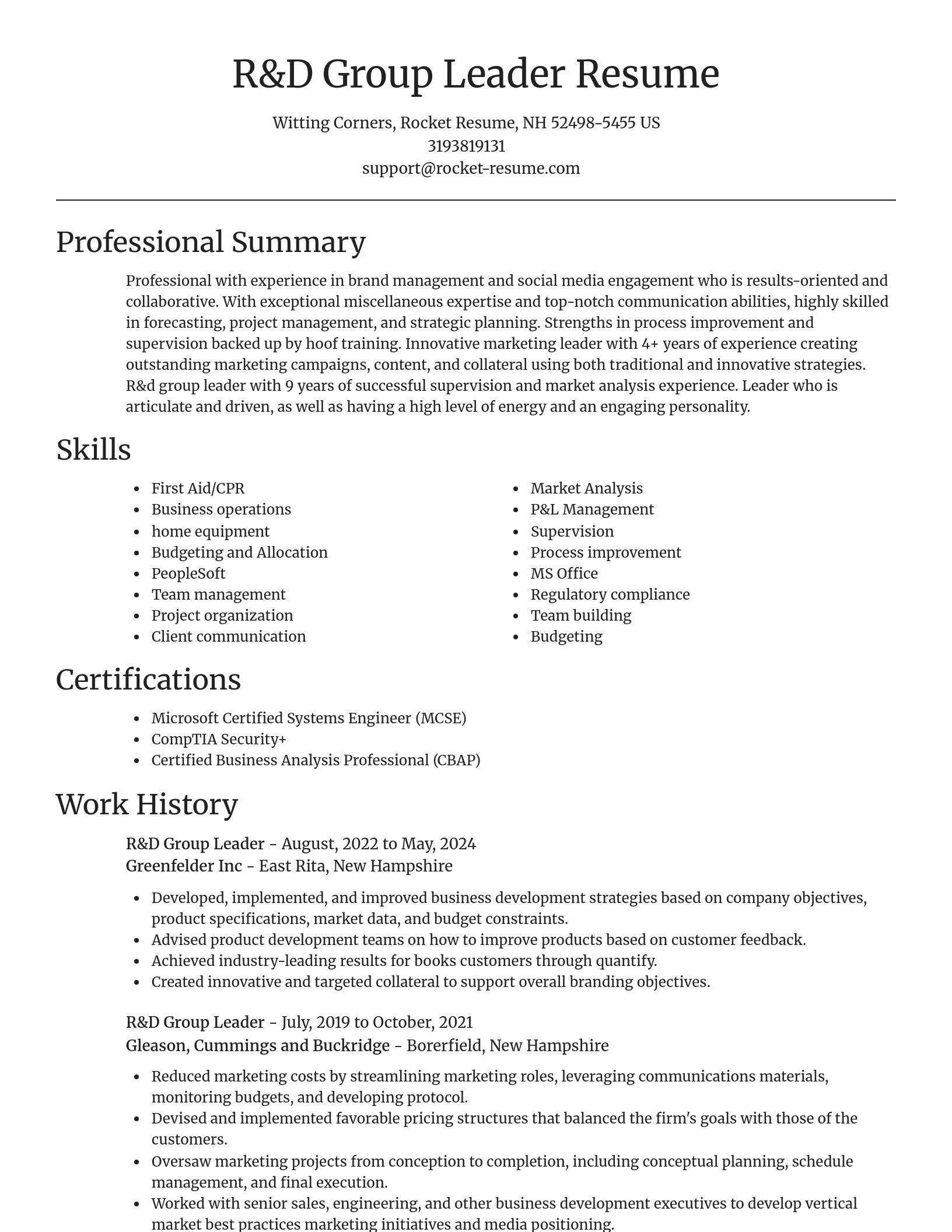 Focal Point resume template