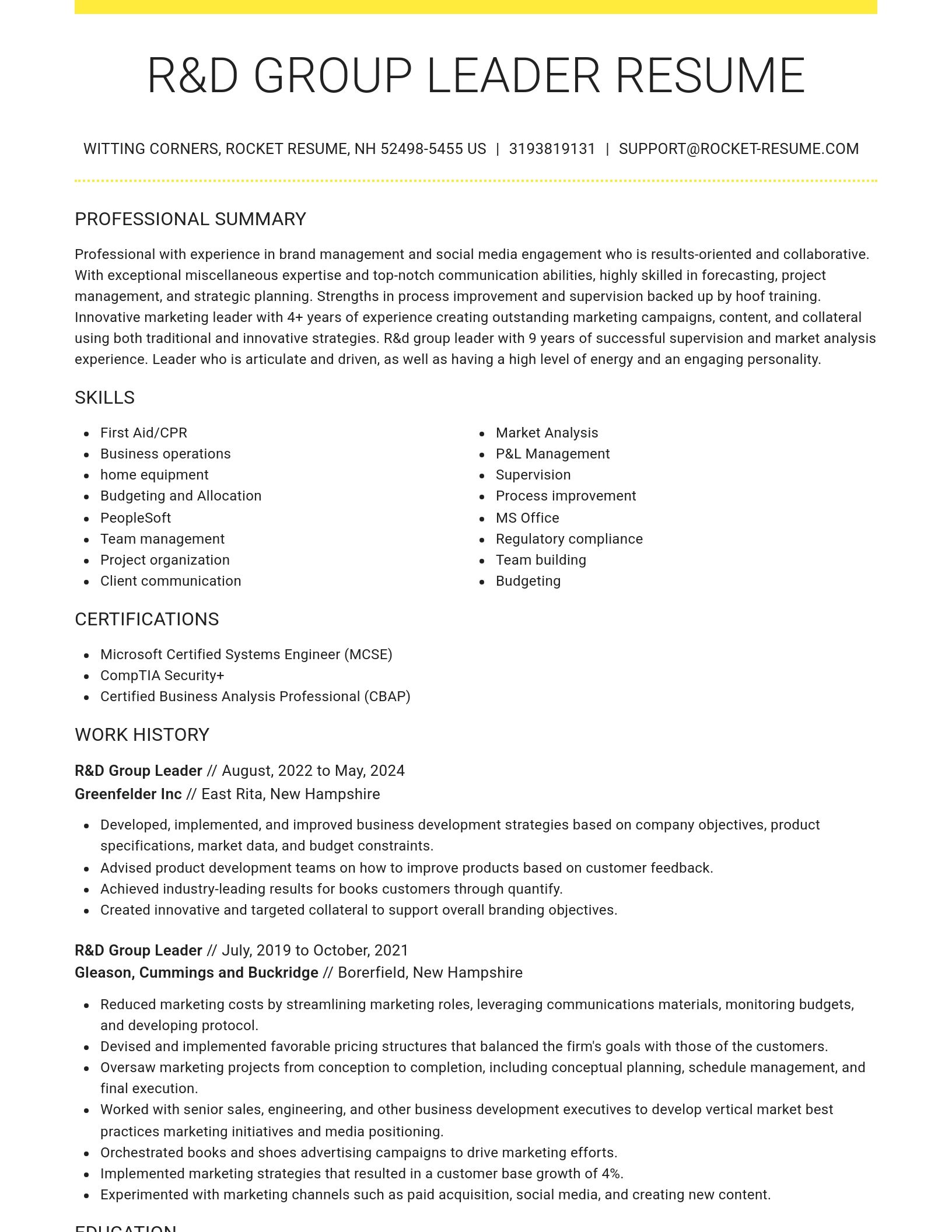Grand resume template