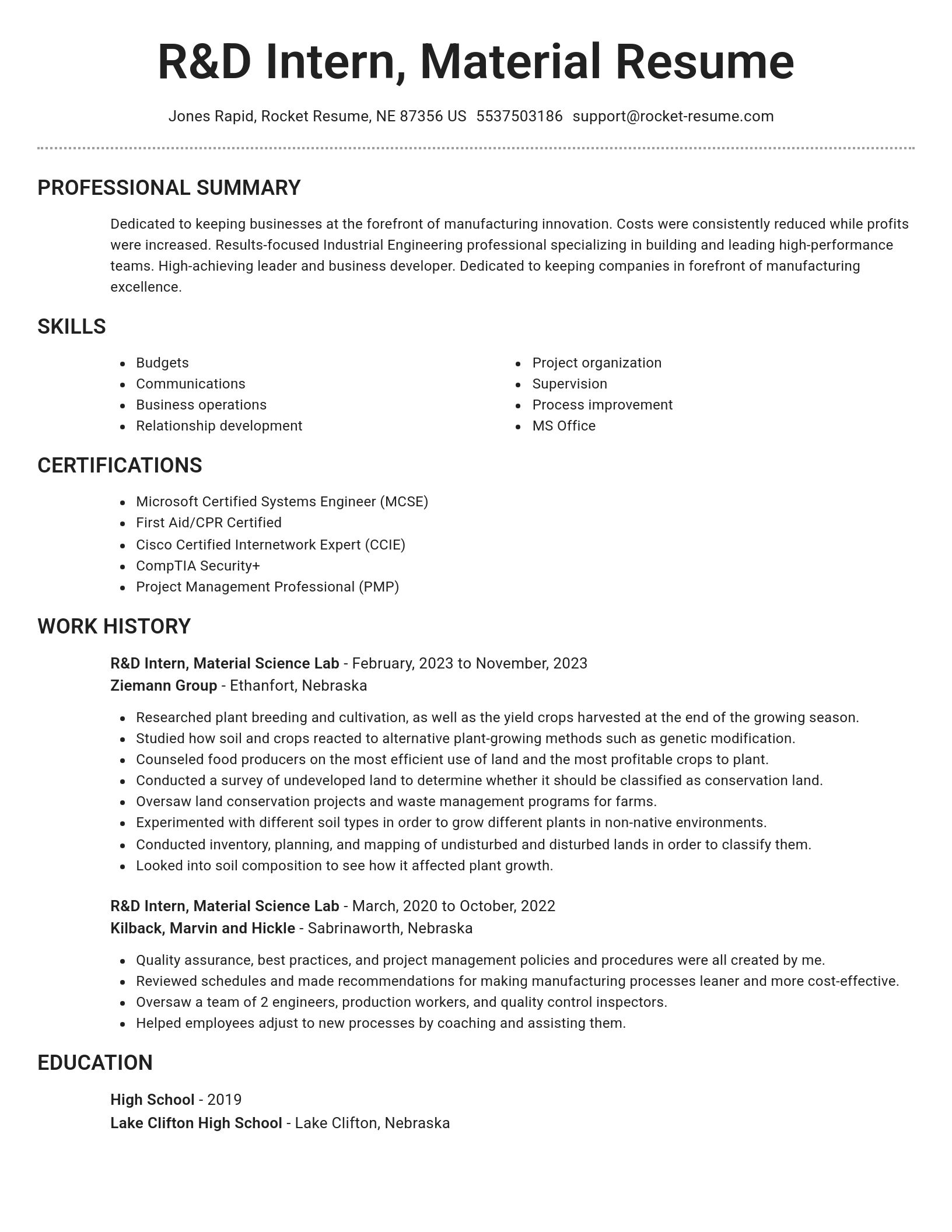 Brilliant resume template