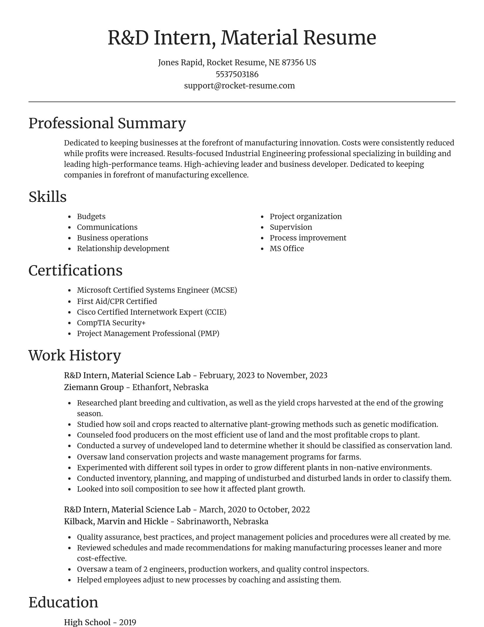 Focal Point resume template