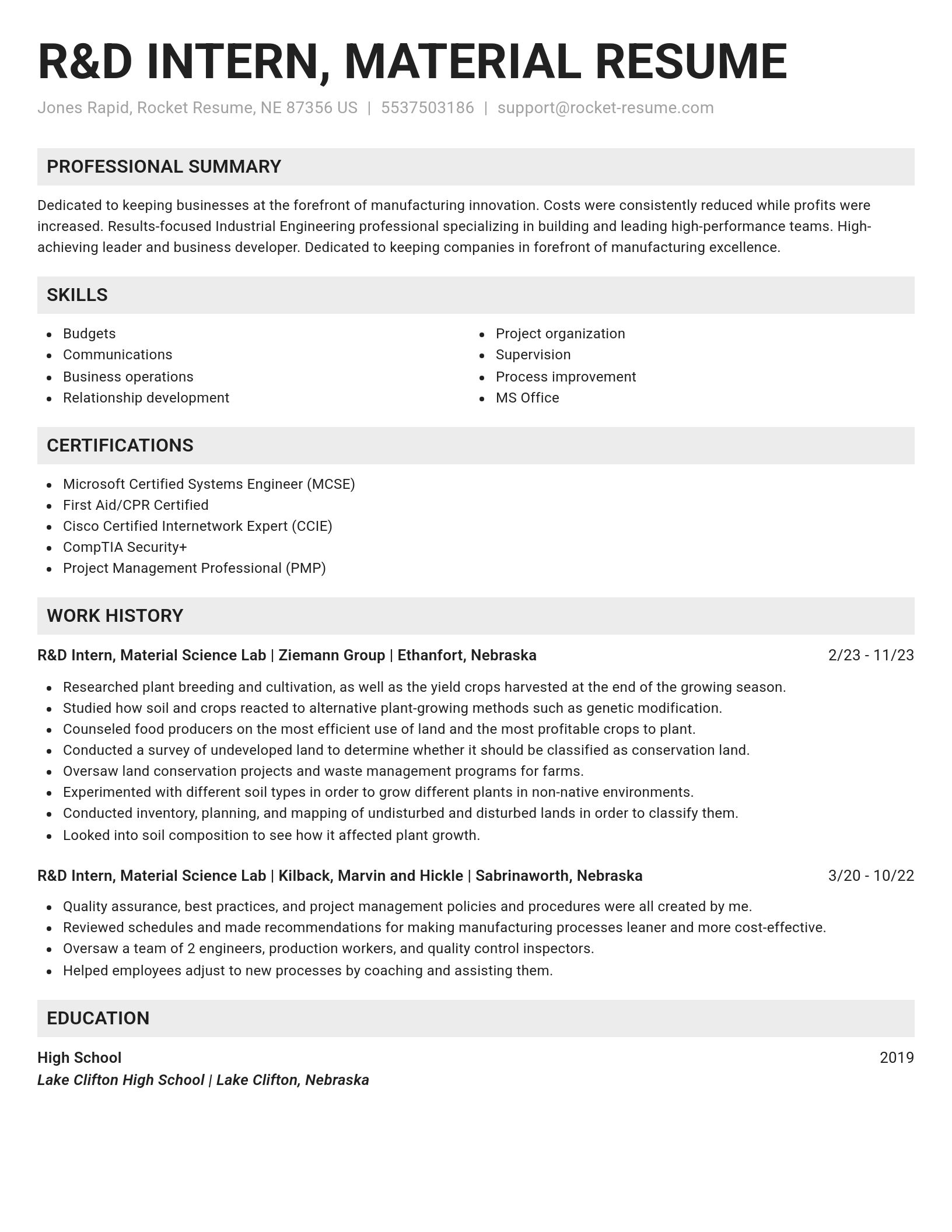 Genius resume template