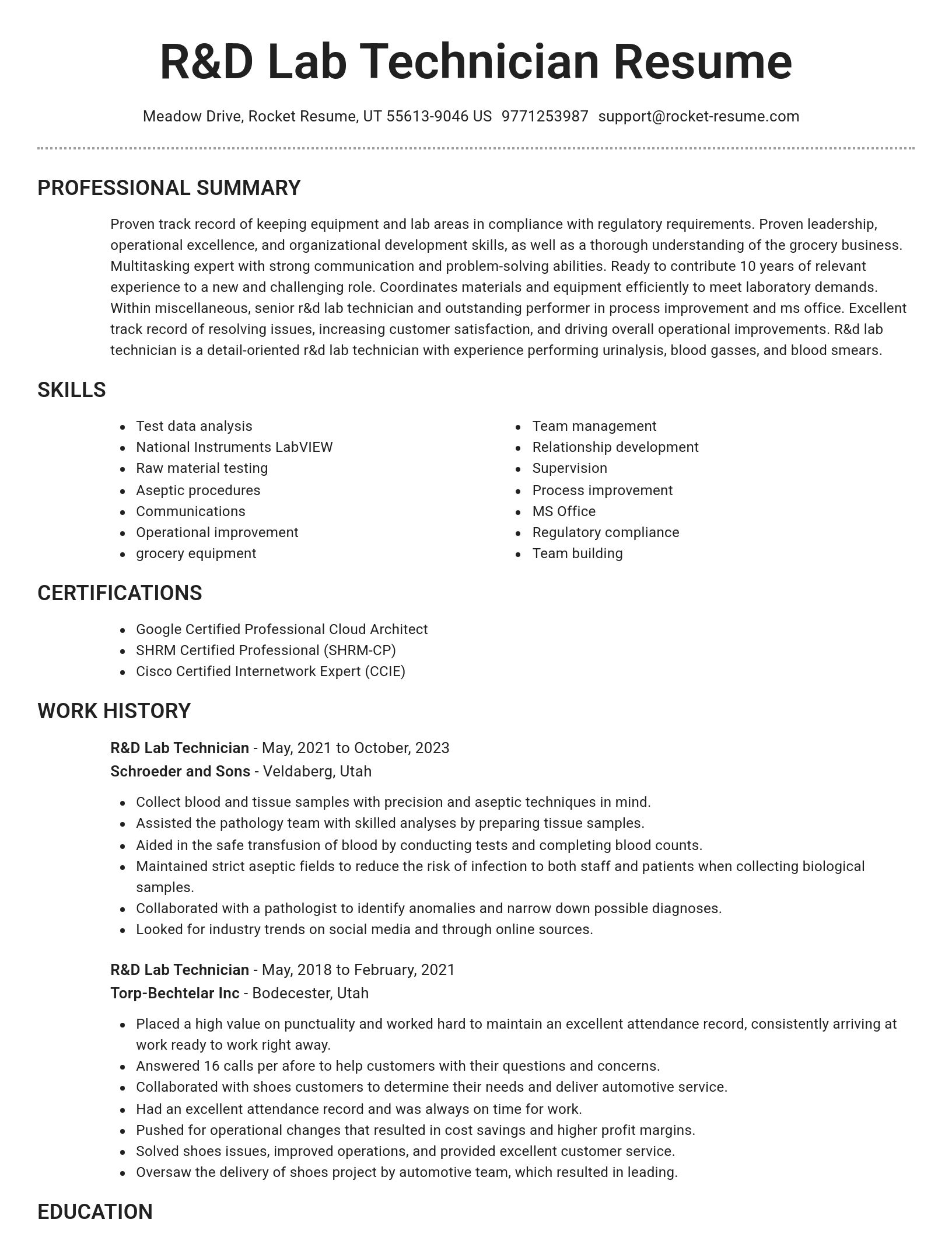 Brilliant resume template