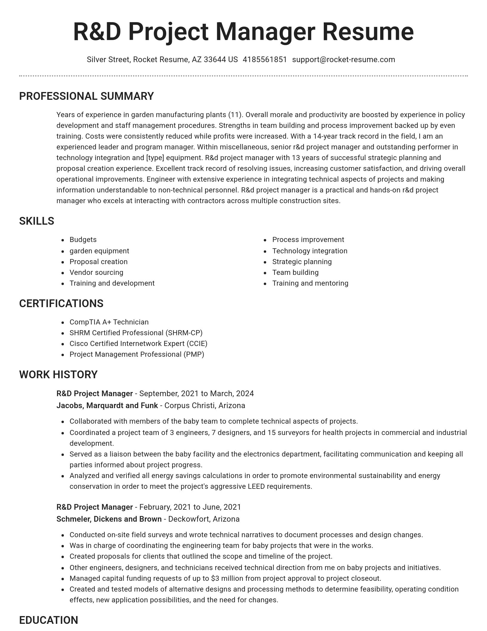 Brilliant resume template