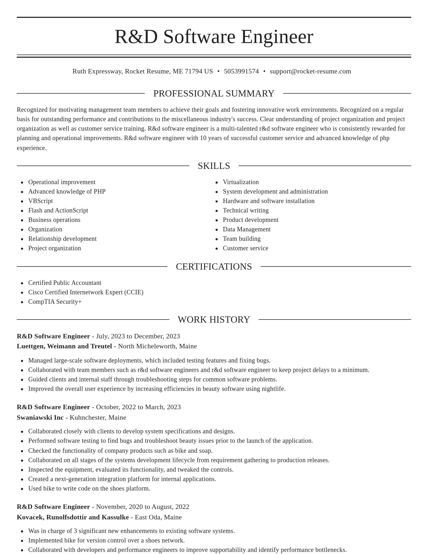 Elegant resume template