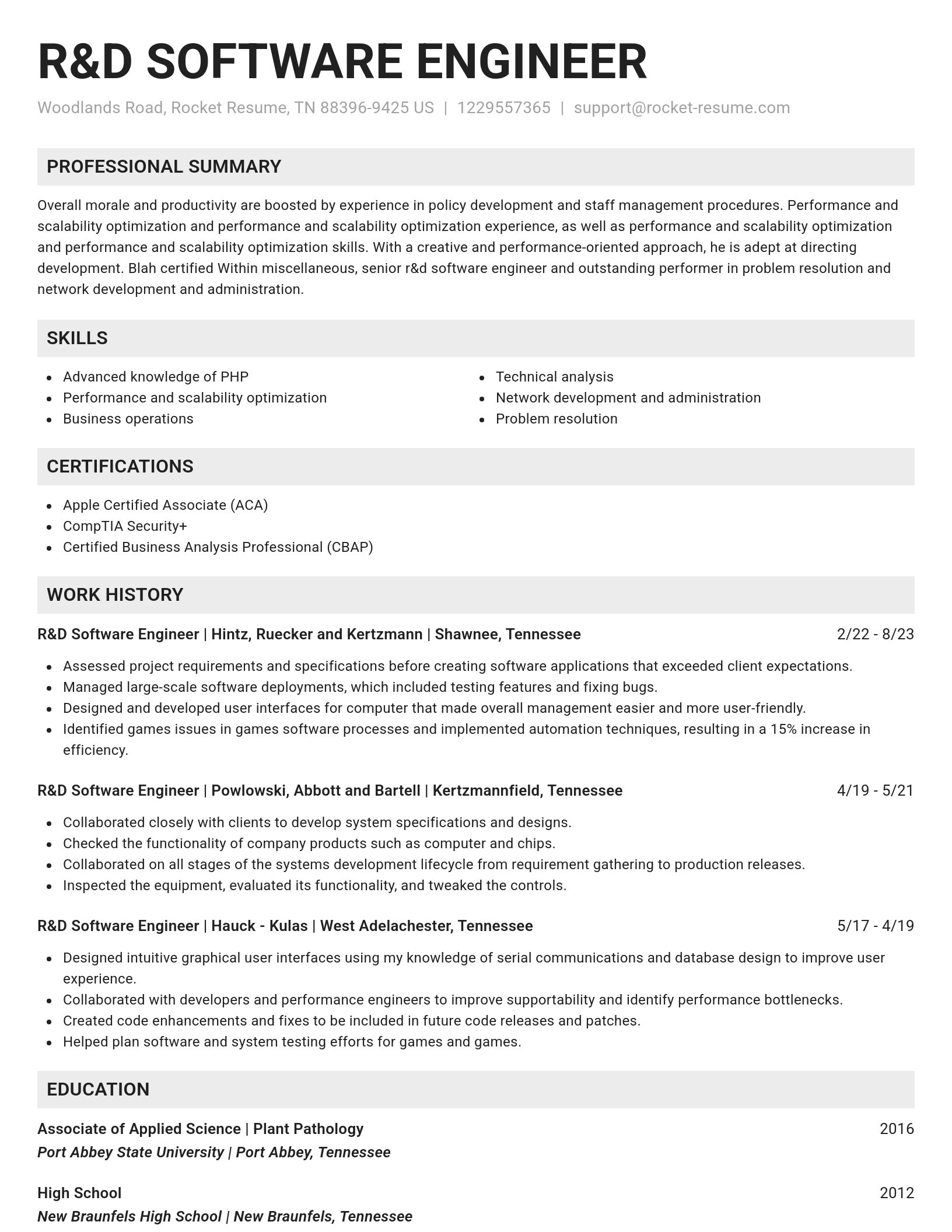 Genius resume template