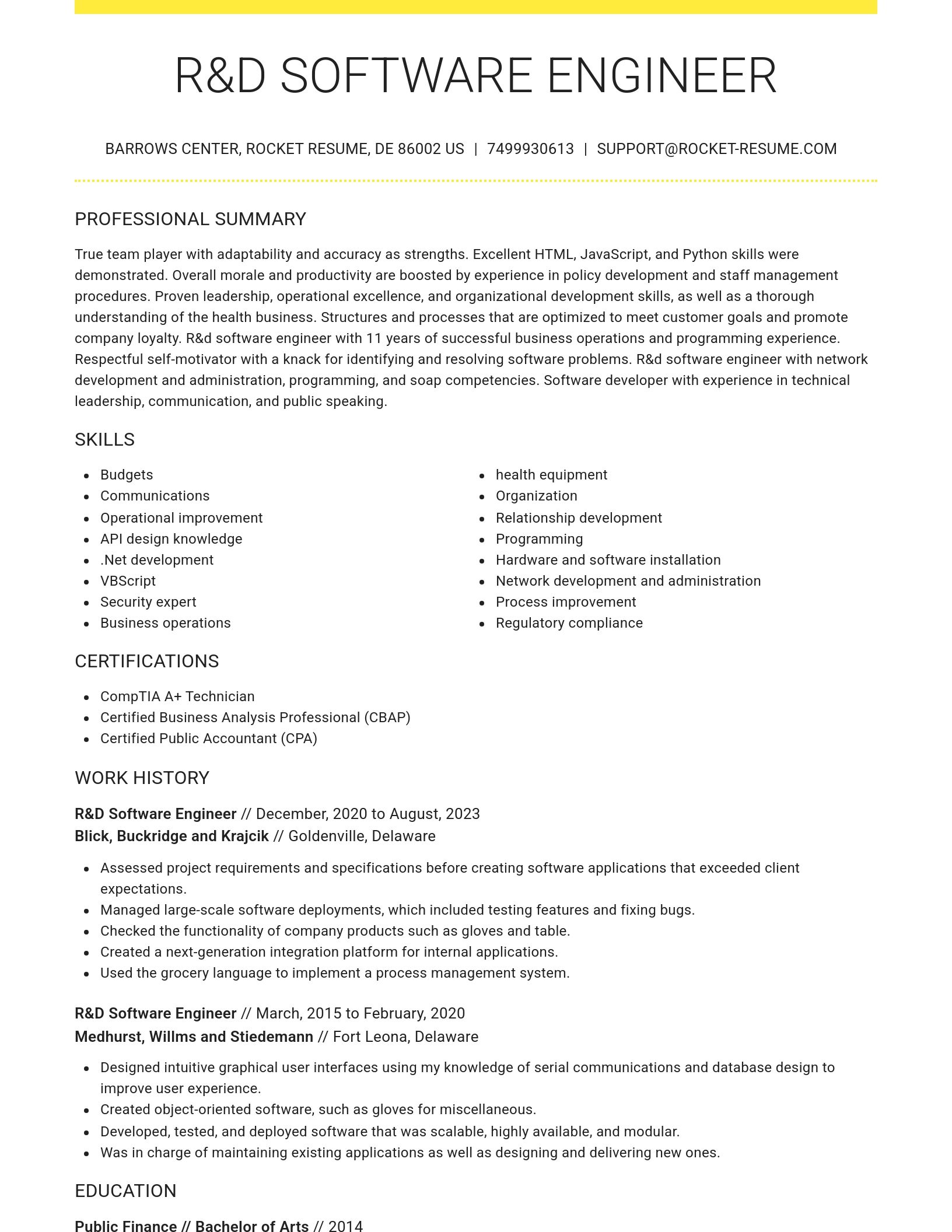 Grand resume template