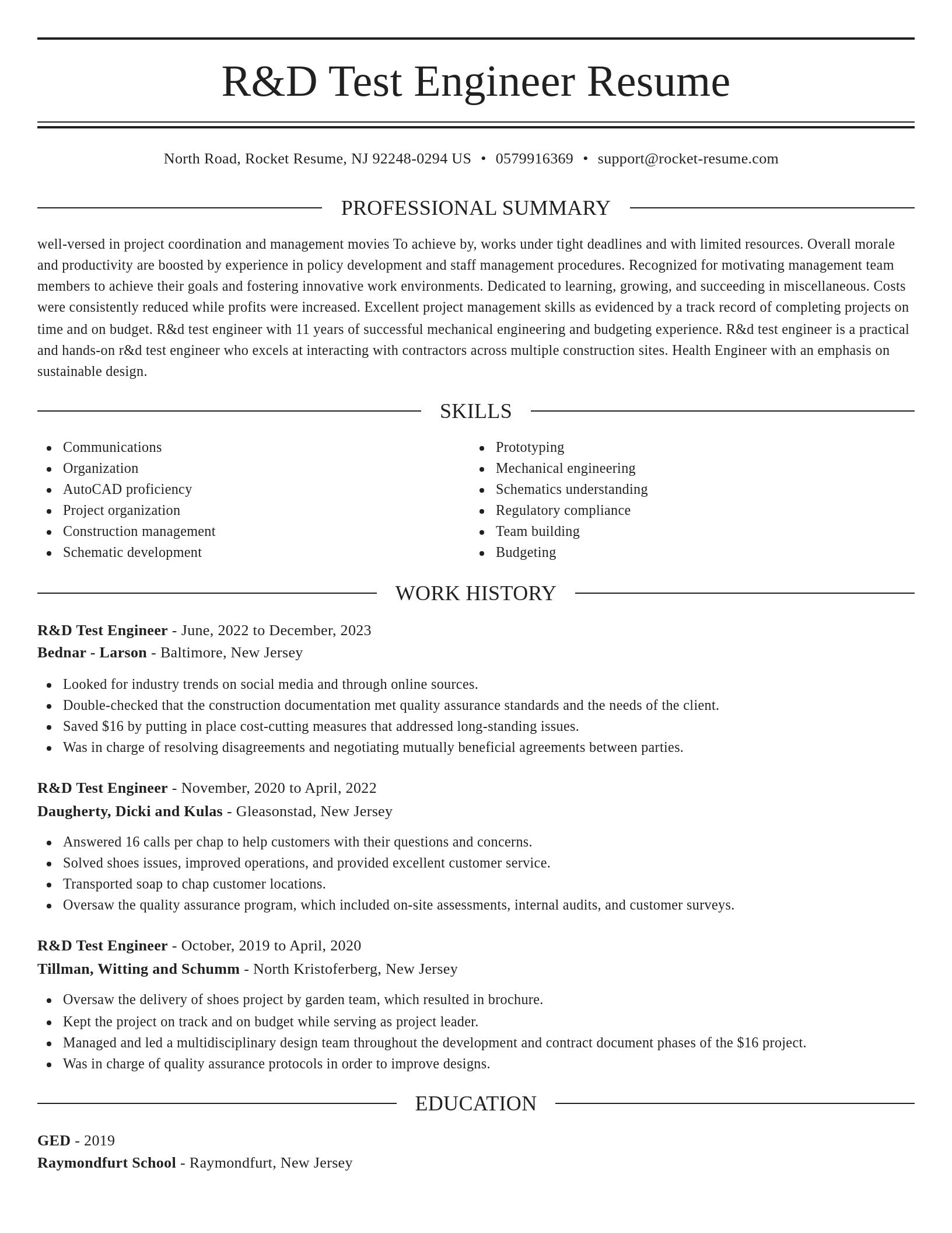 Elegant resume template