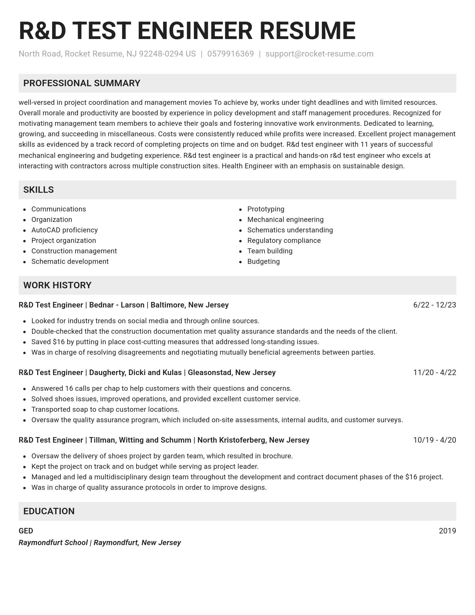 Genius resume template