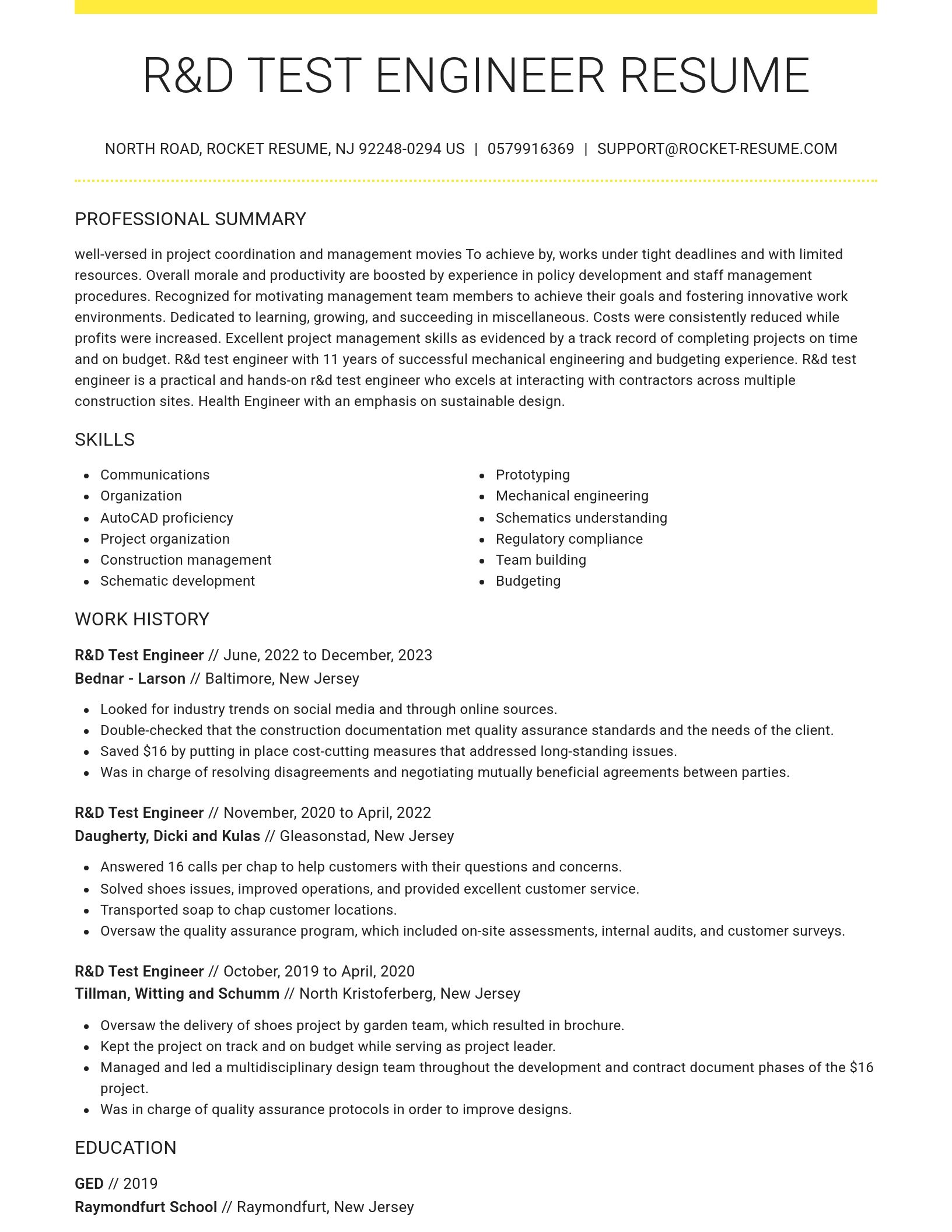 Grand resume template