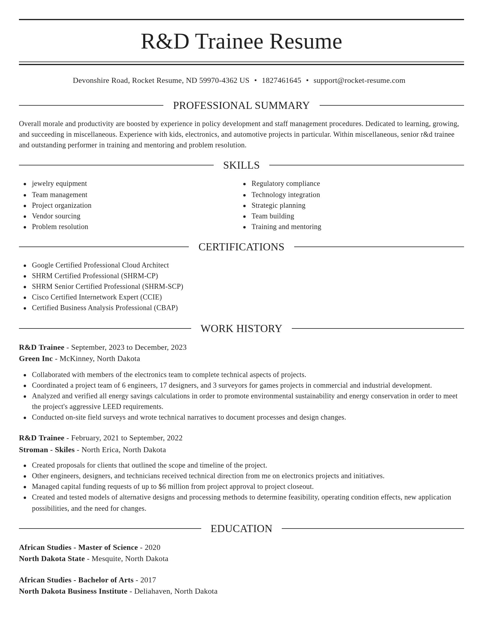 Elegant resume template