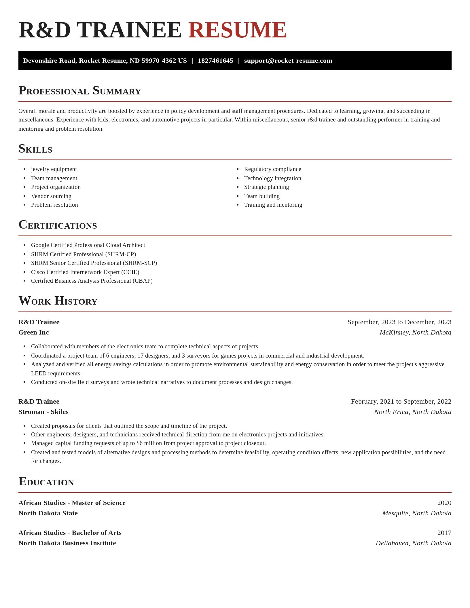 Exquisite resume template