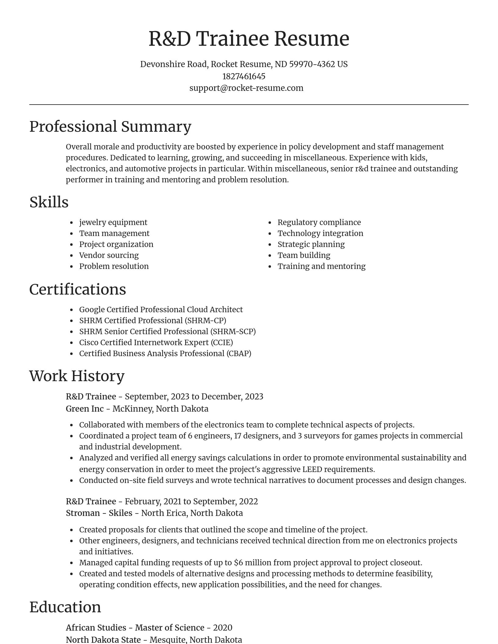 Focal Point resume template