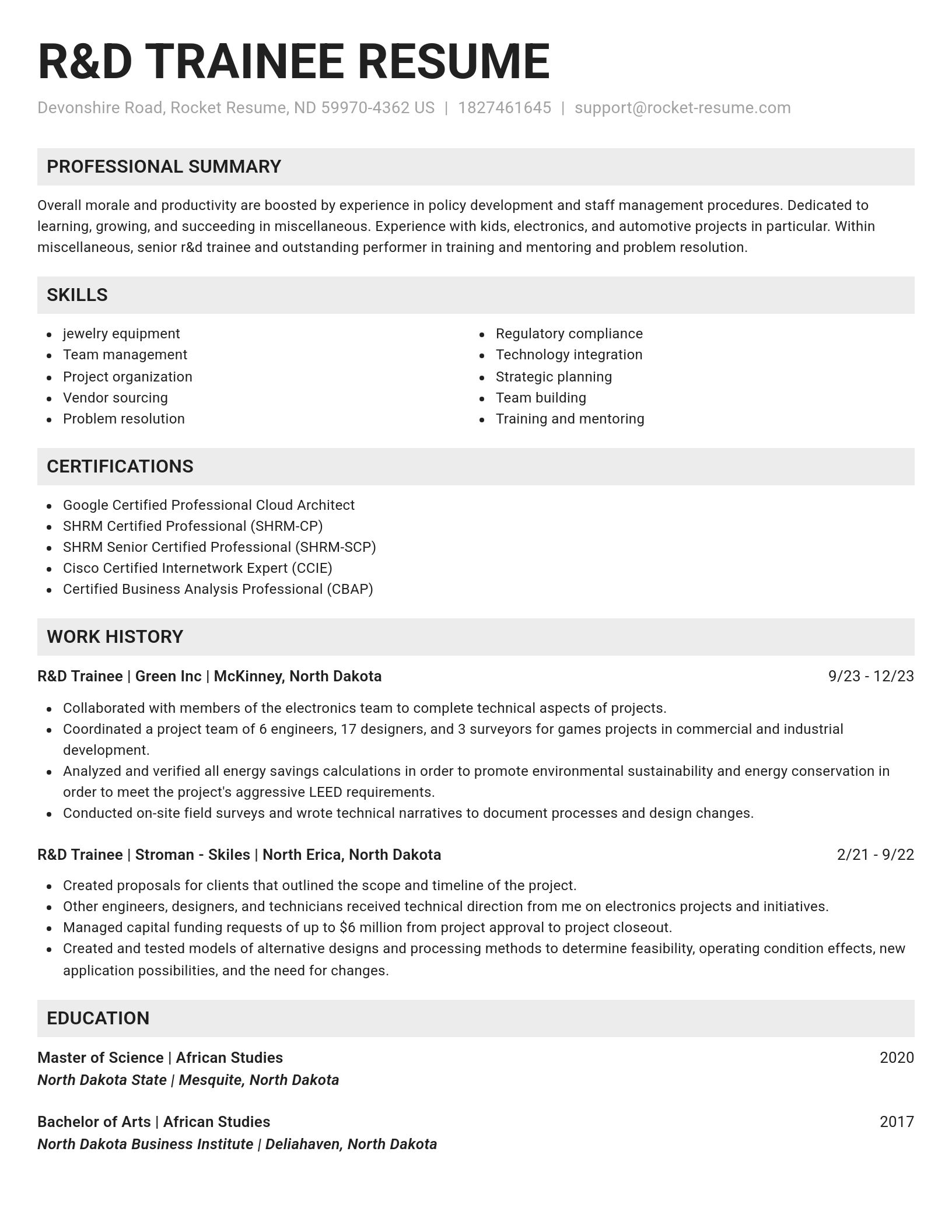 Genius resume template