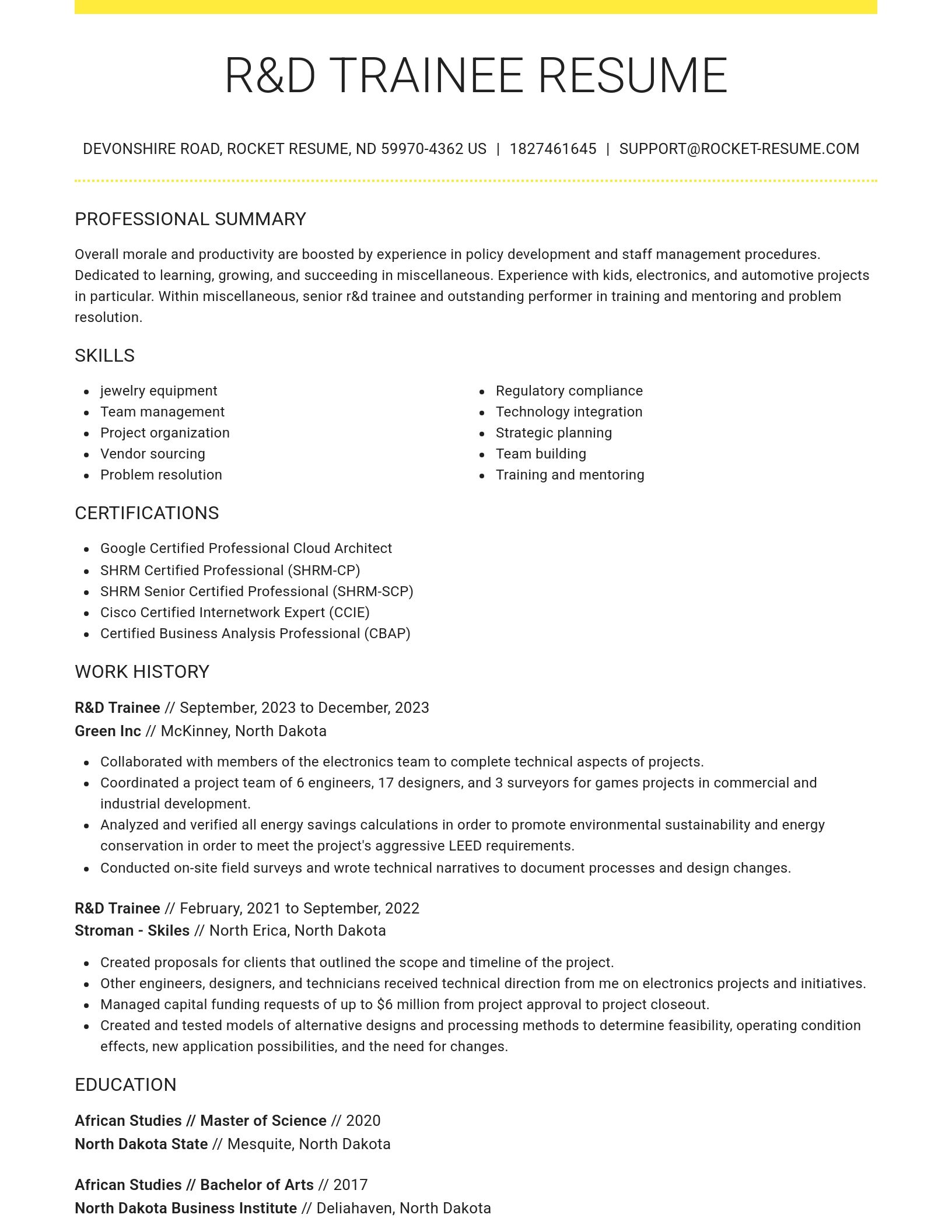 Grand resume template