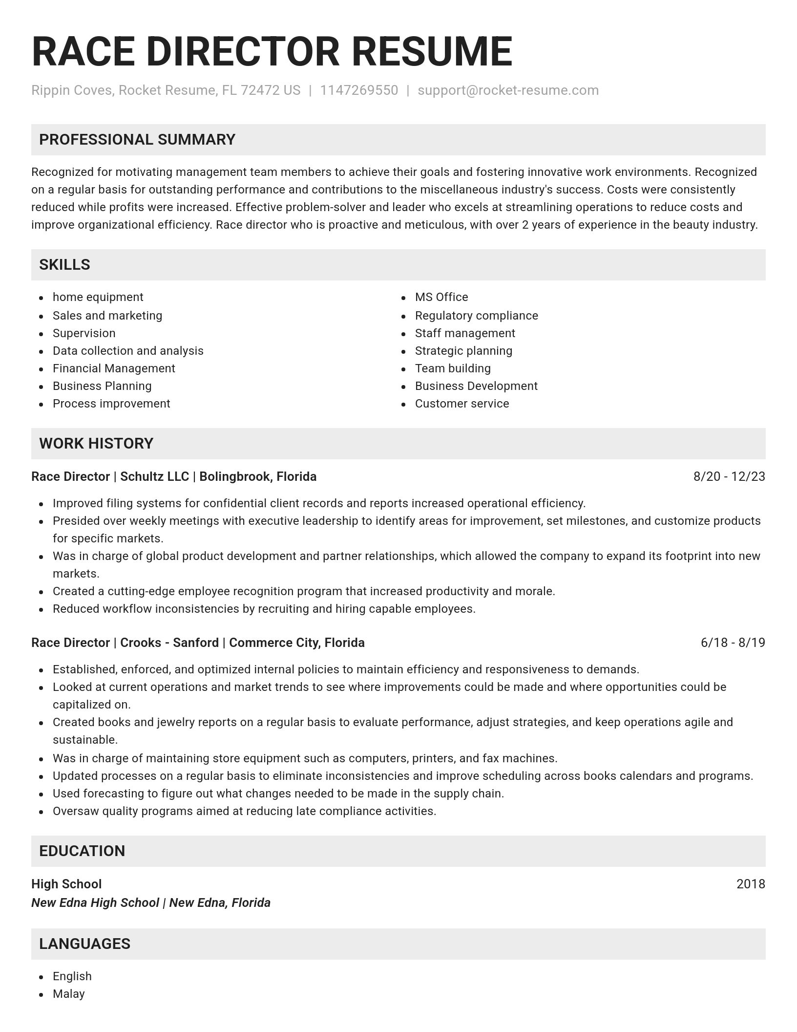 Genius resume template