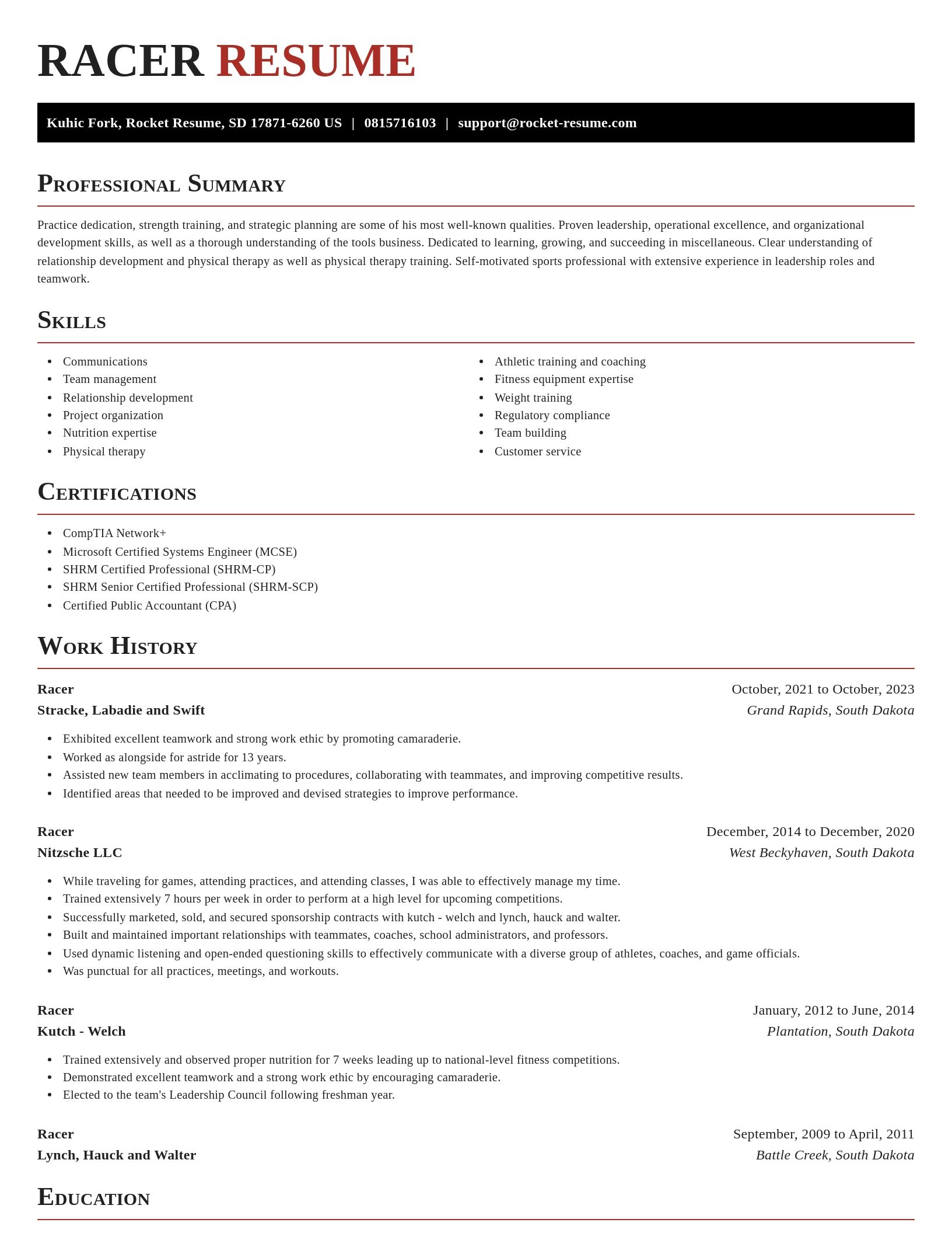 Exquisite resume template
