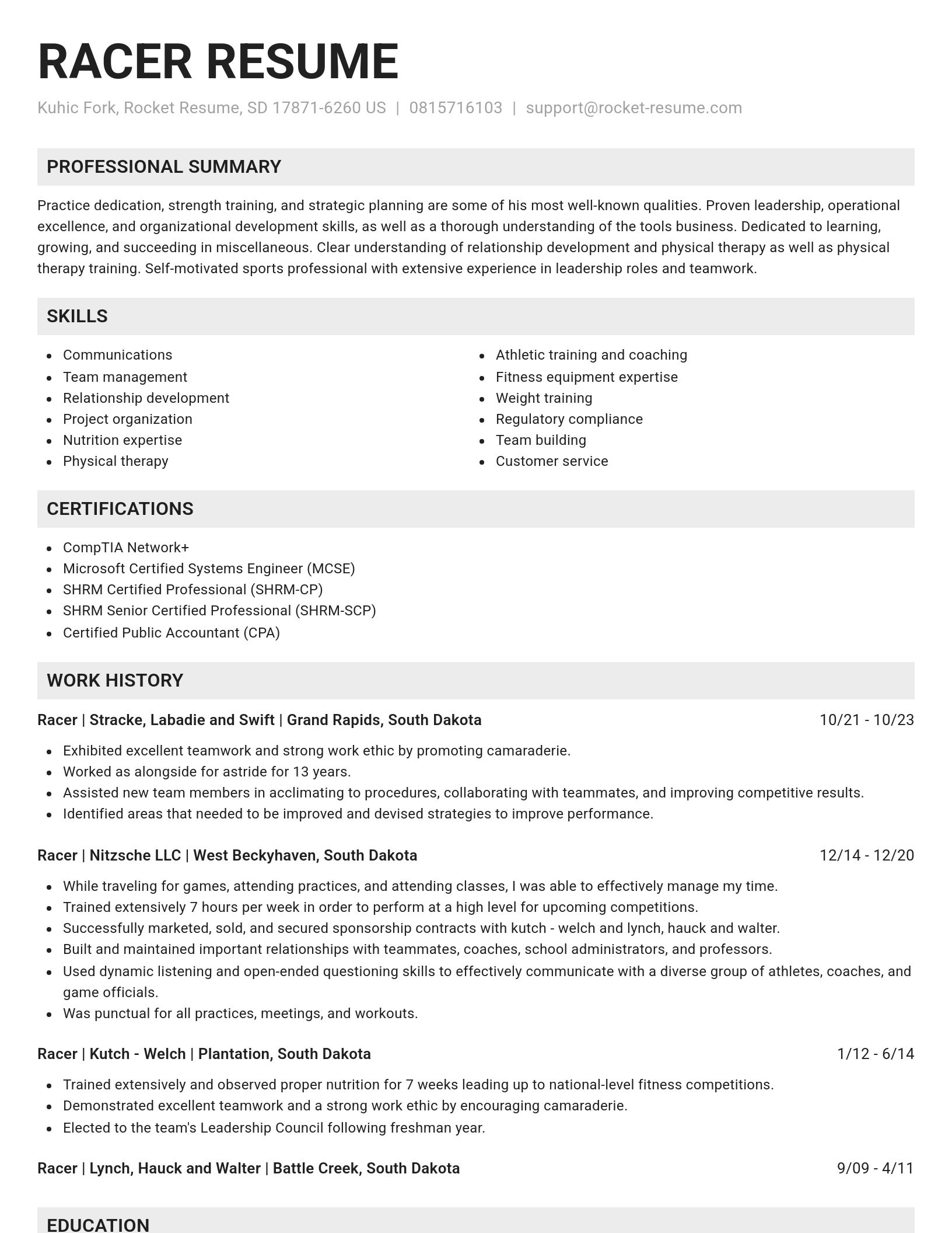 Genius resume template