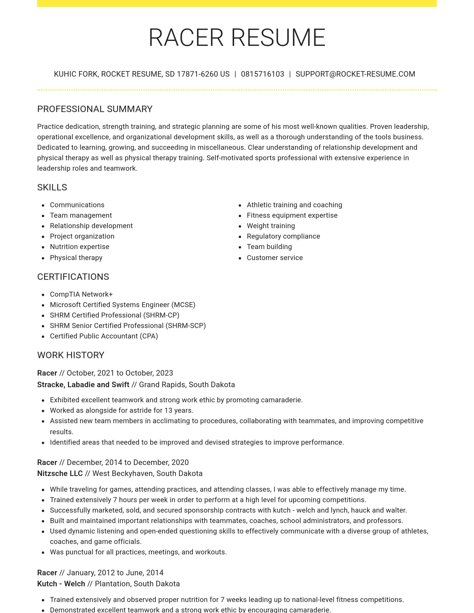 Grand resume template