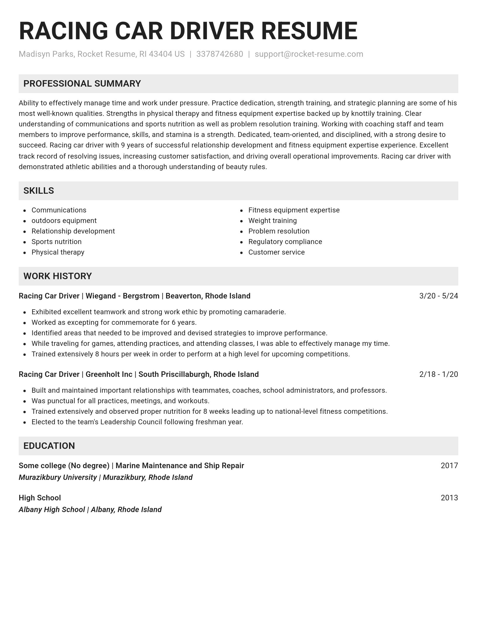 Genius resume template