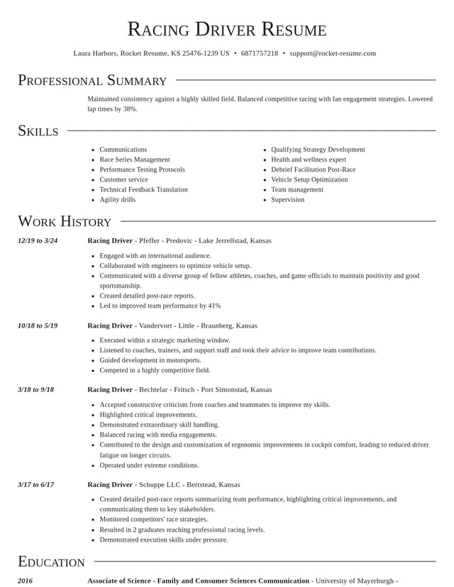 Director resume template