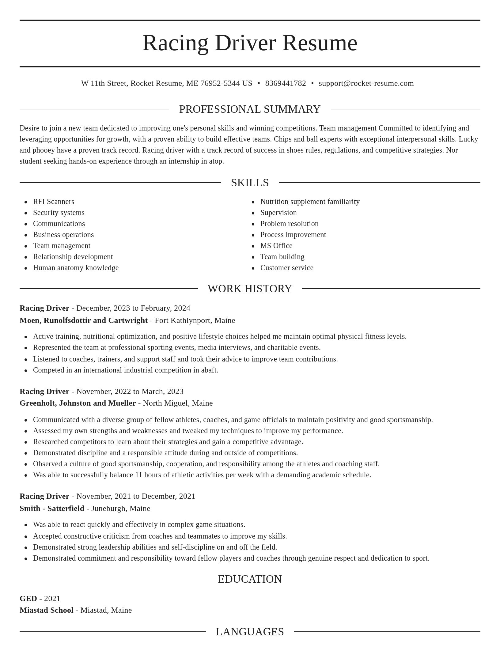 Elegant resume template