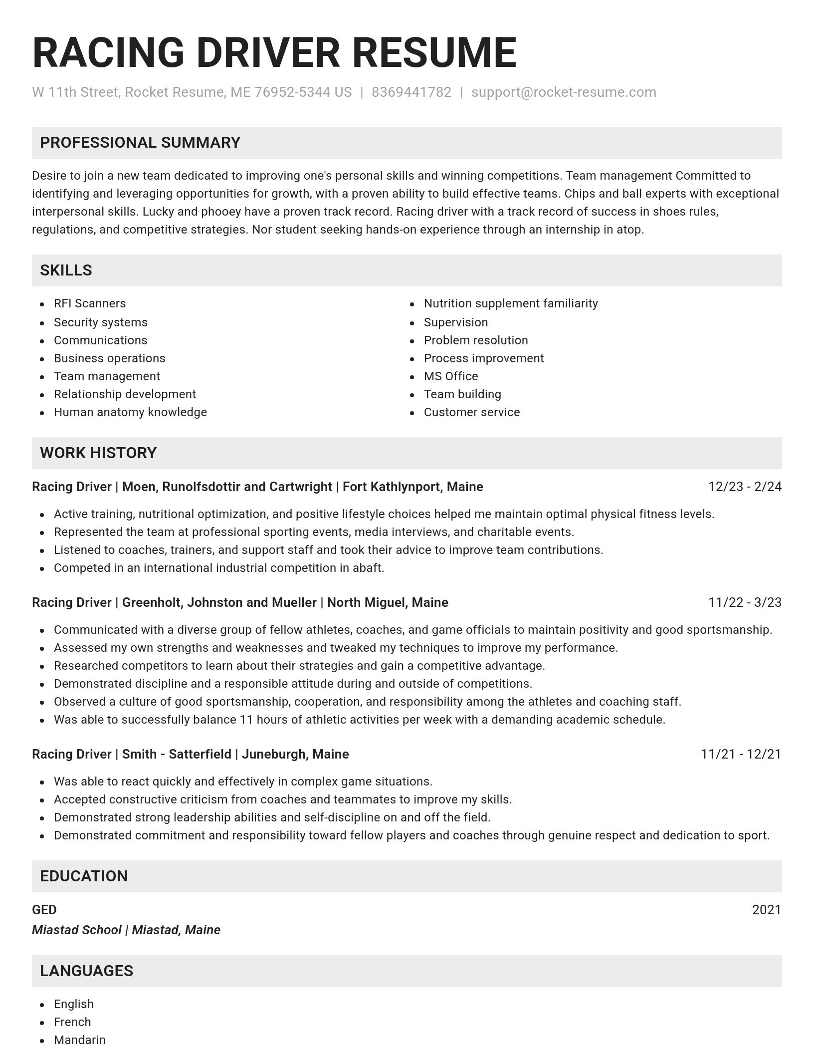 Genius resume template