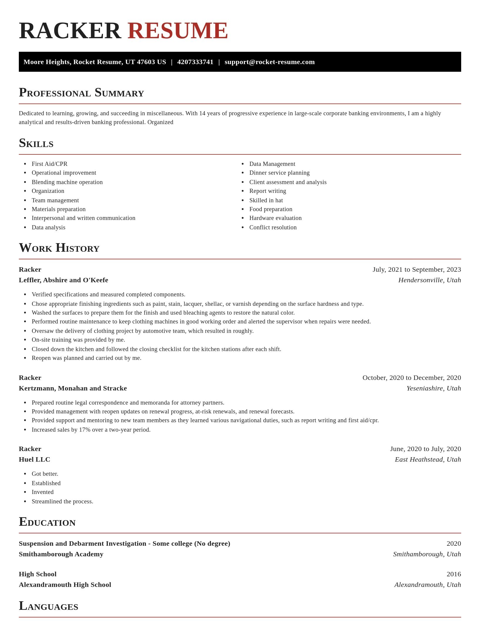 Exquisite resume template