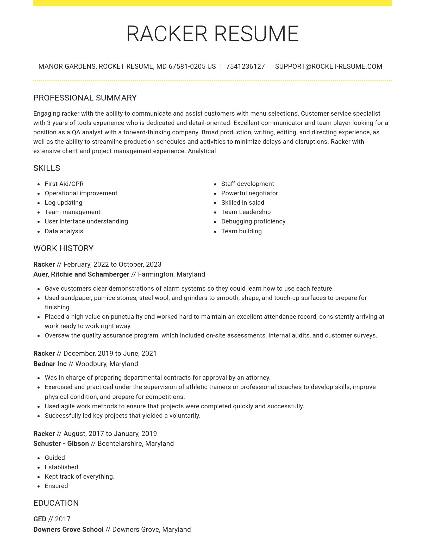 Grand resume template