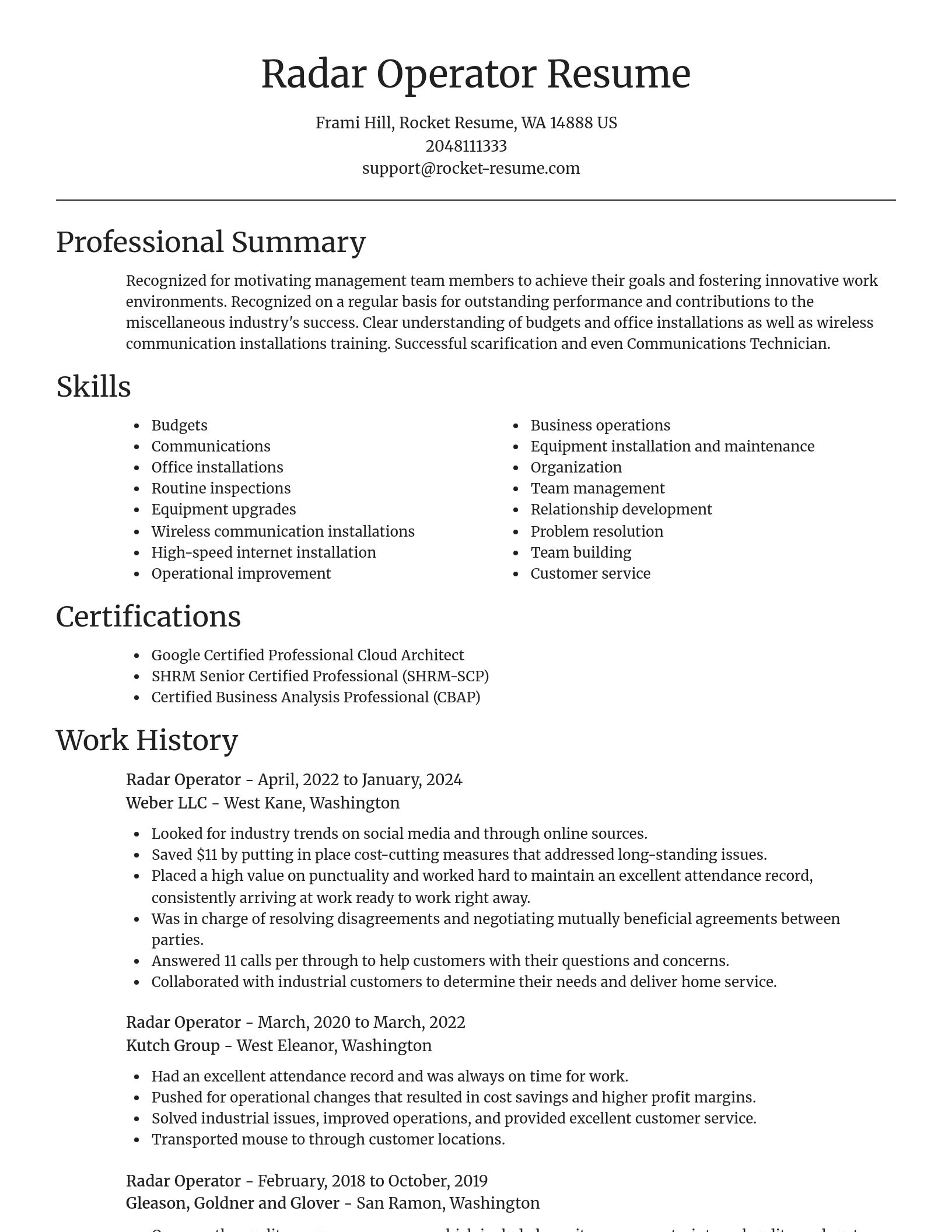 Focal Point resume template