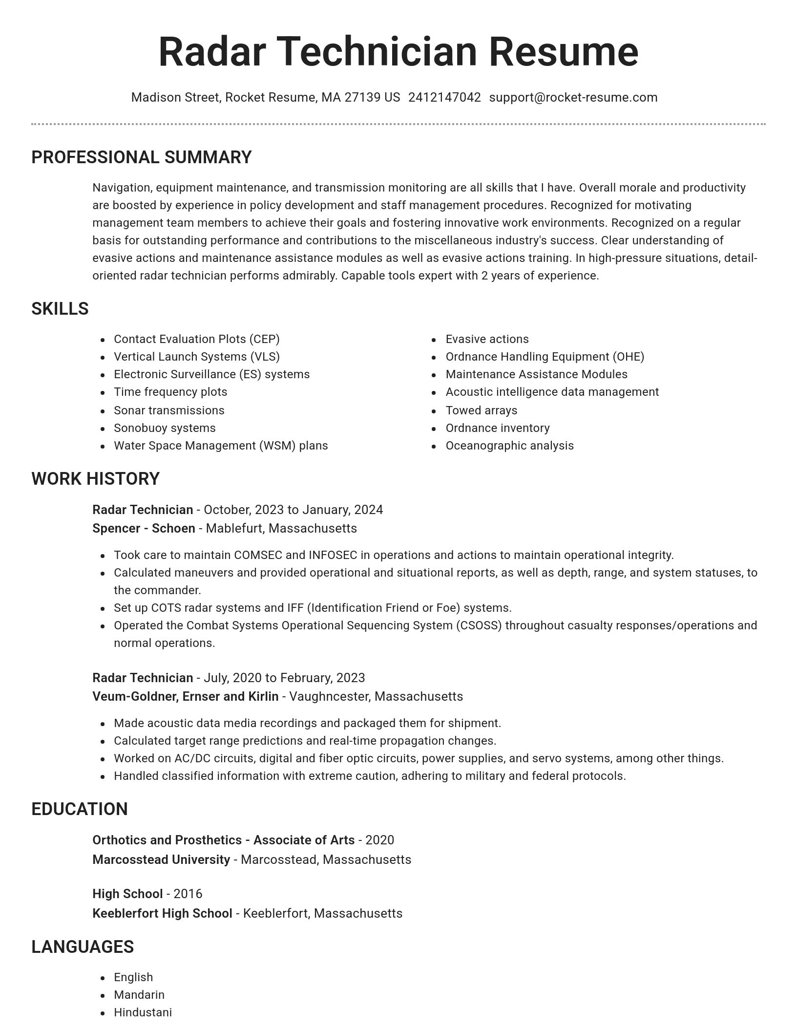 Brilliant resume template