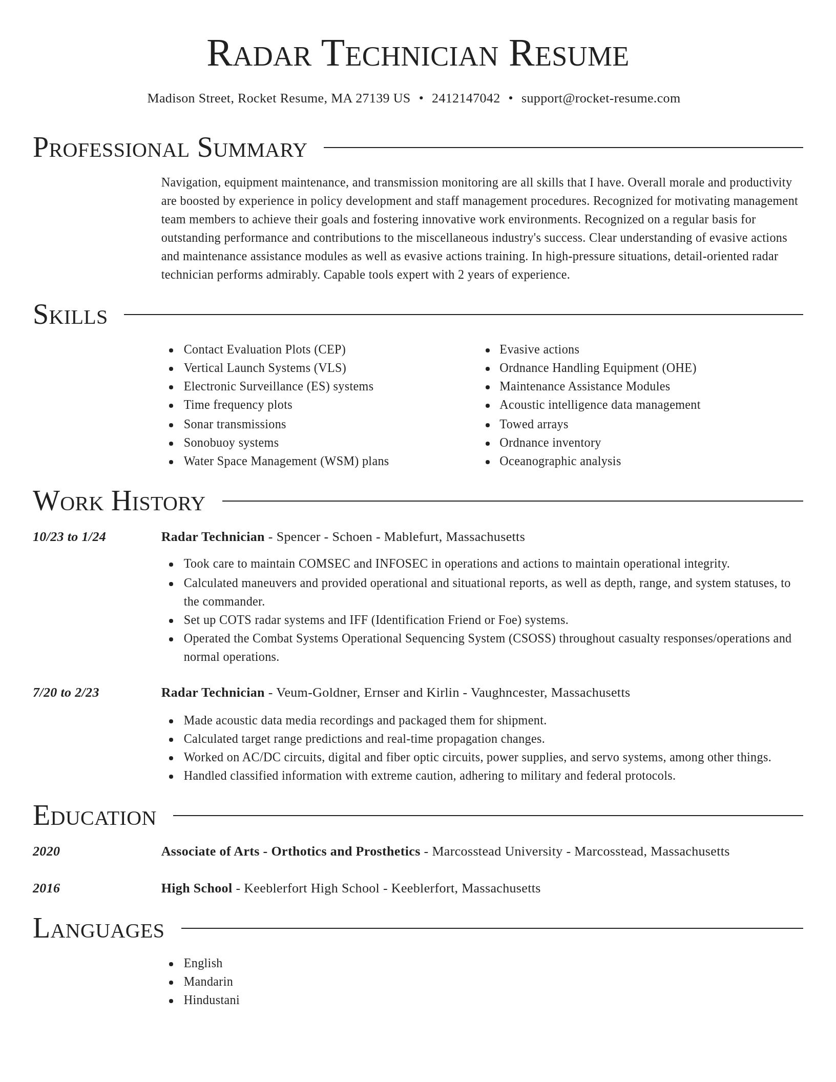 Director resume template