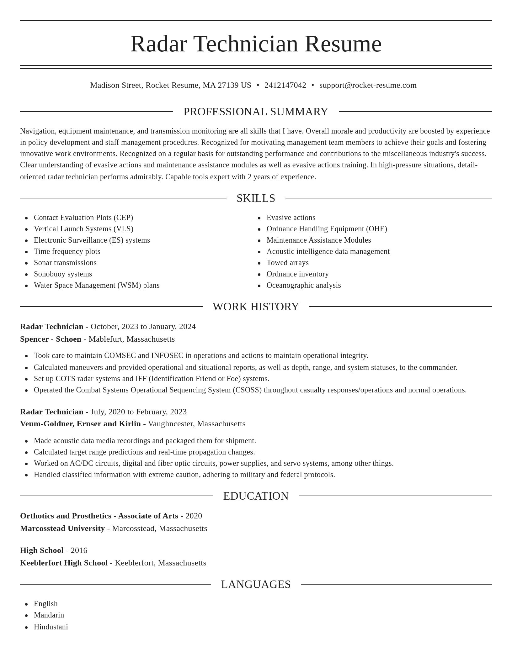 Elegant resume template