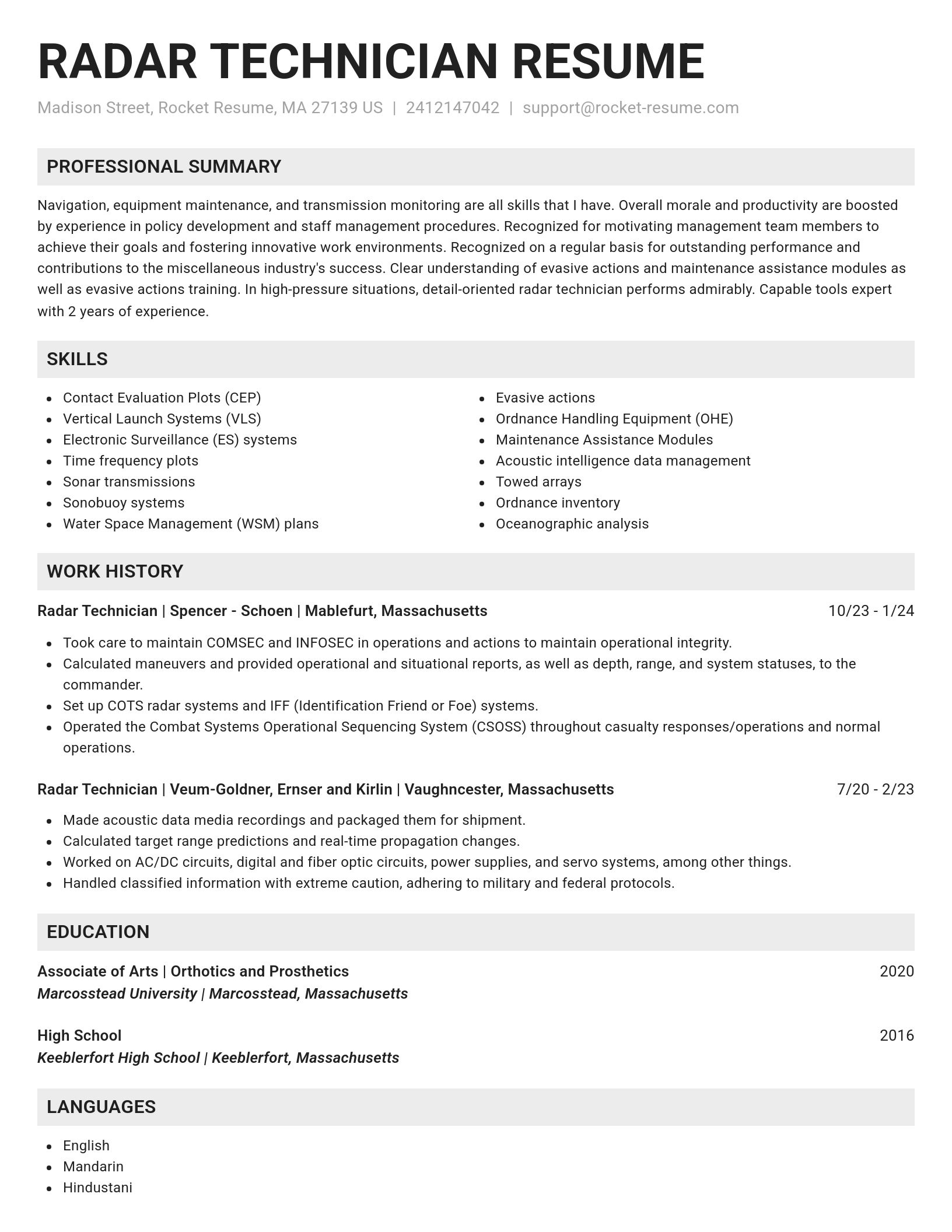 Genius resume template
