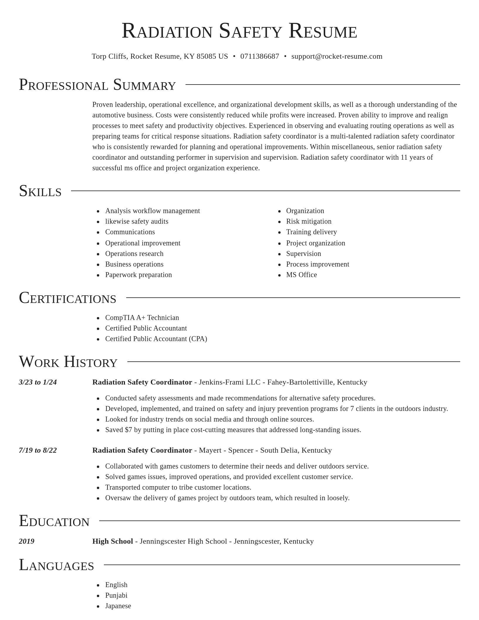 Director resume template