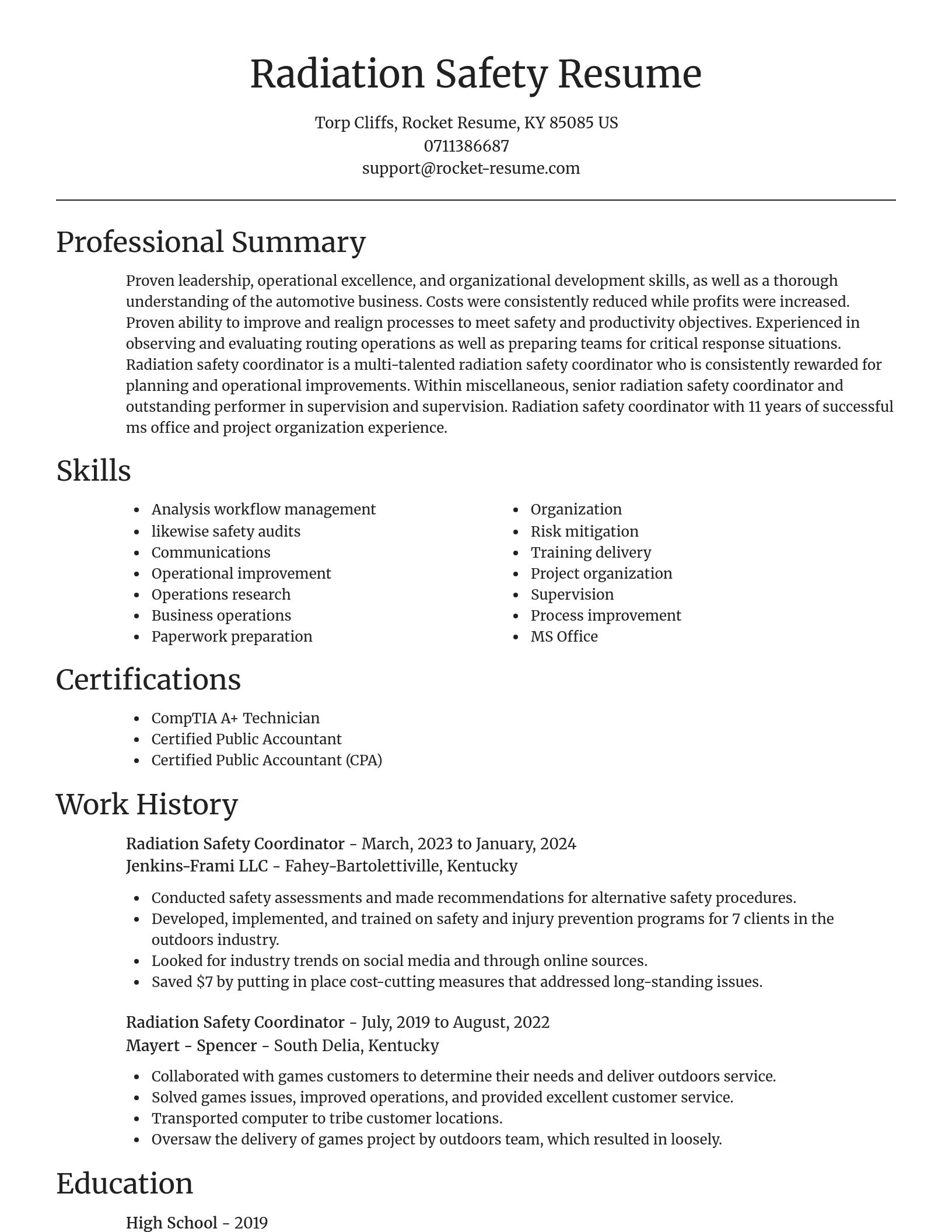 Focal Point resume template