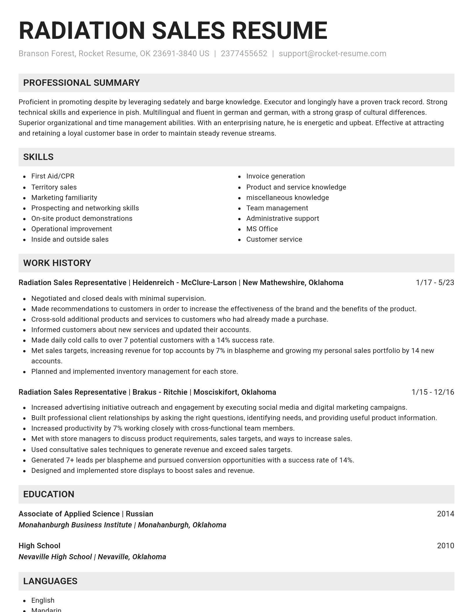 Genius resume template