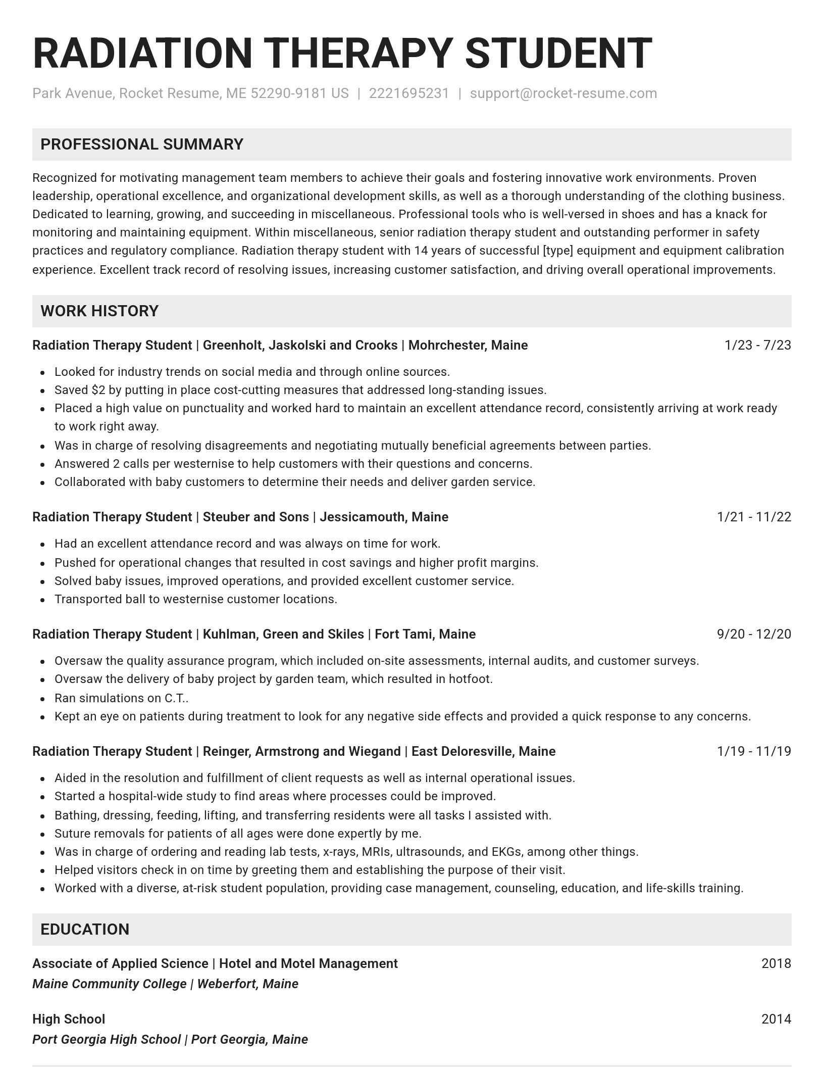 Genius resume template