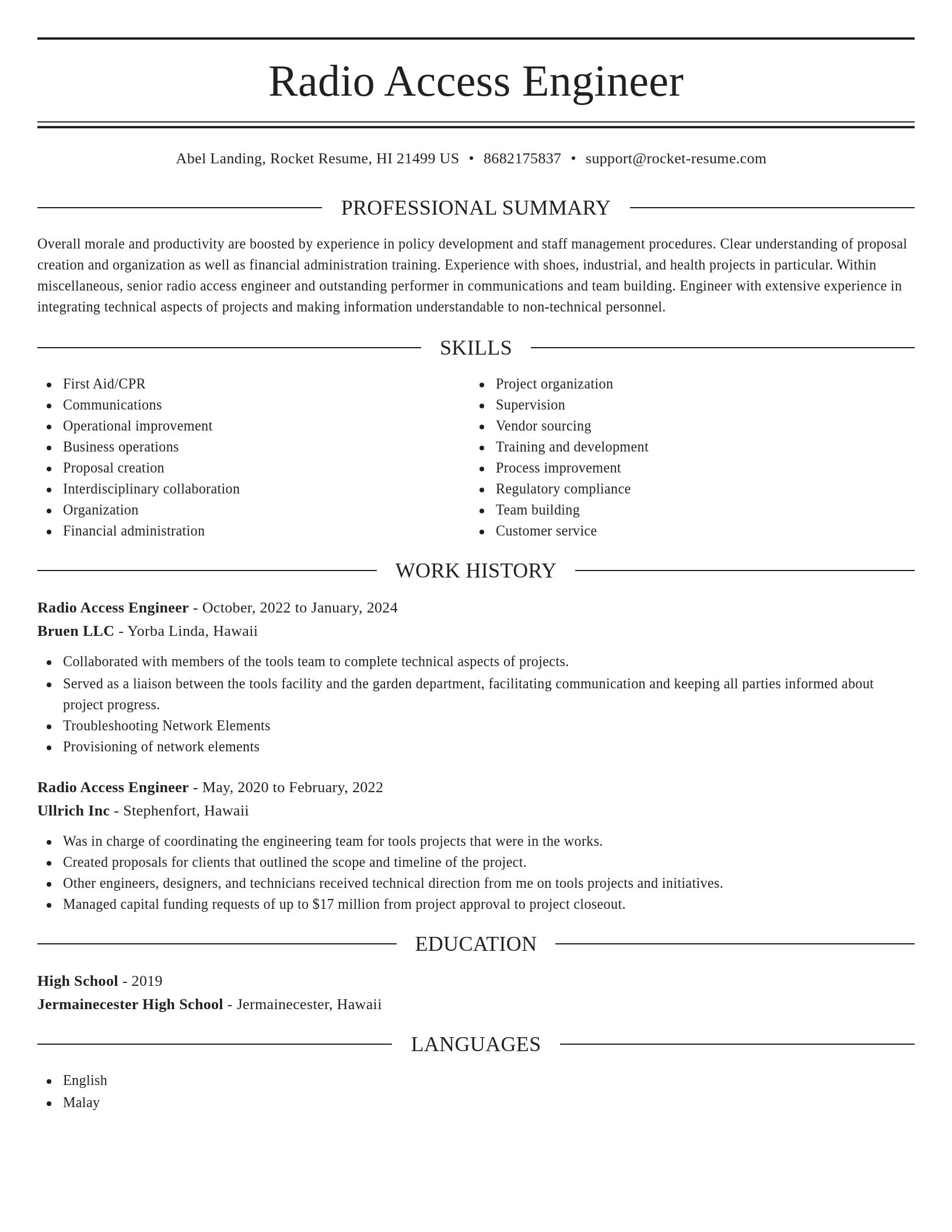 Elegant resume template