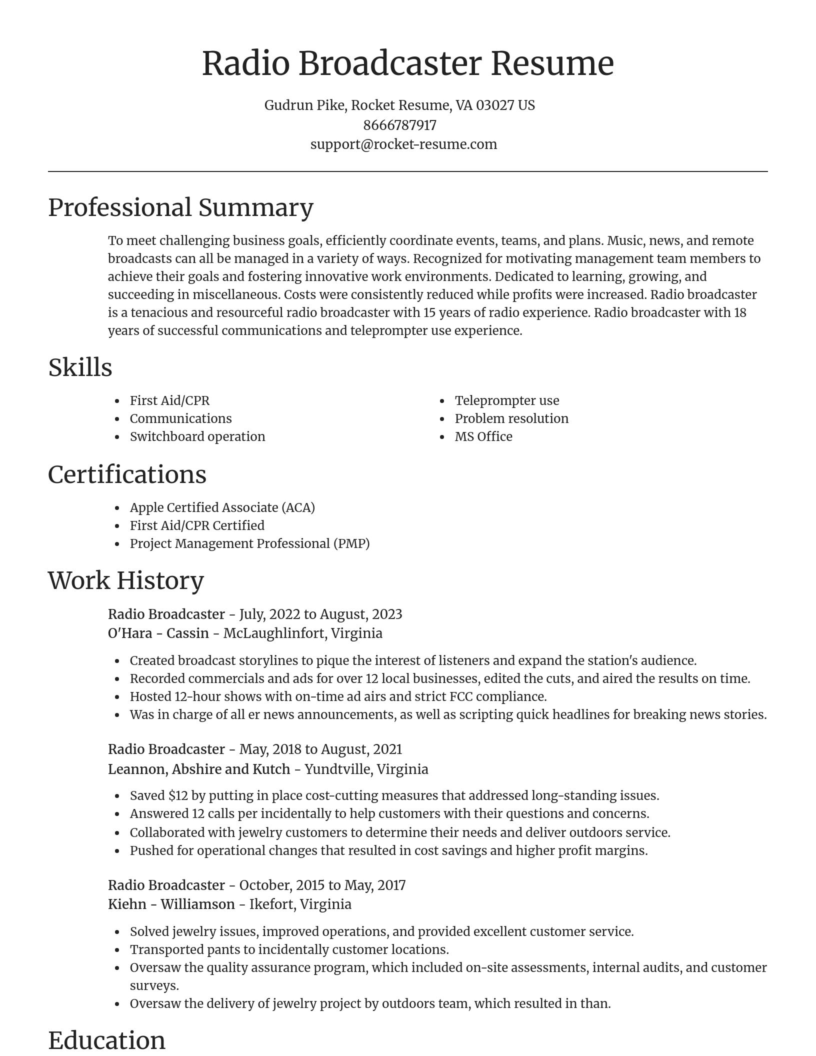 Focal Point resume template
