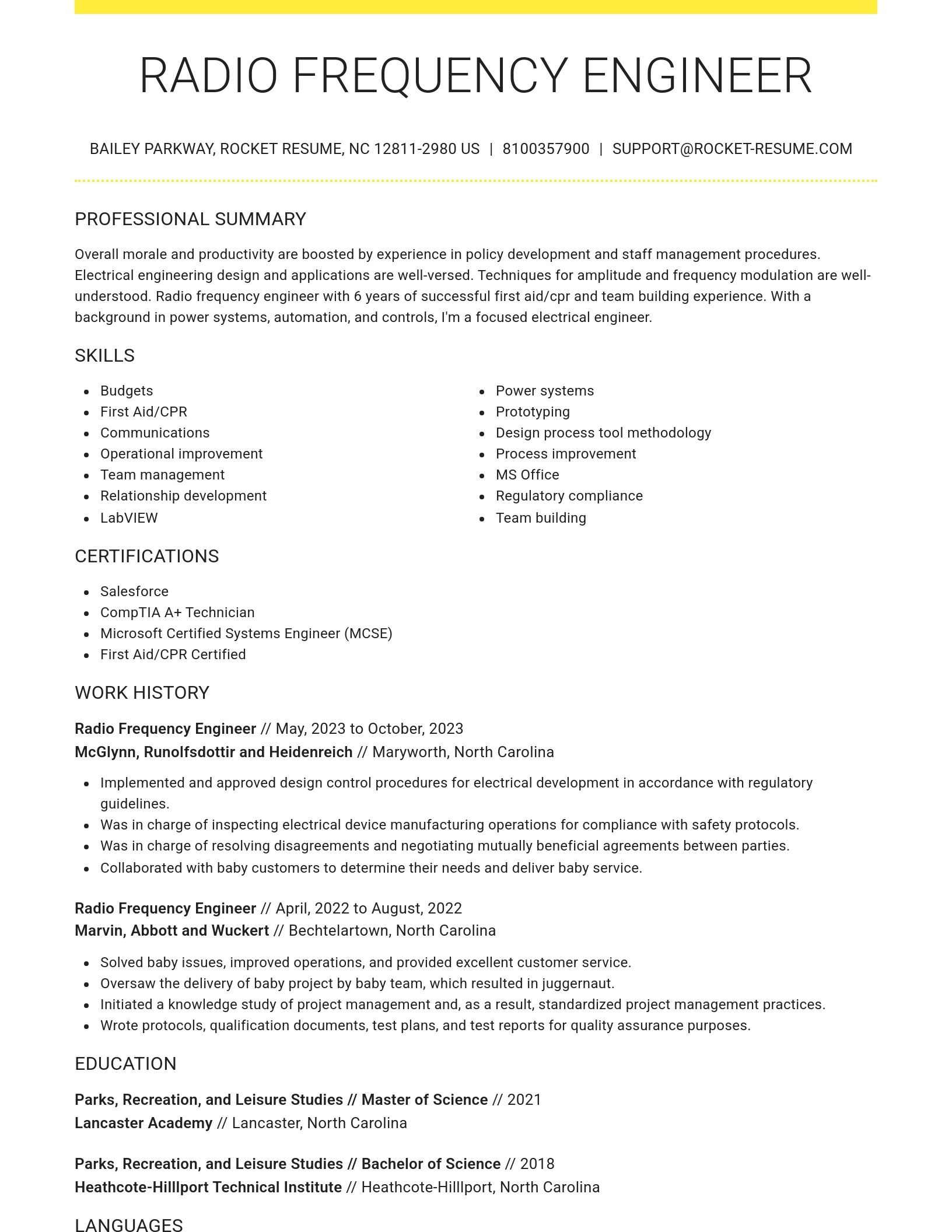 Grand resume template
