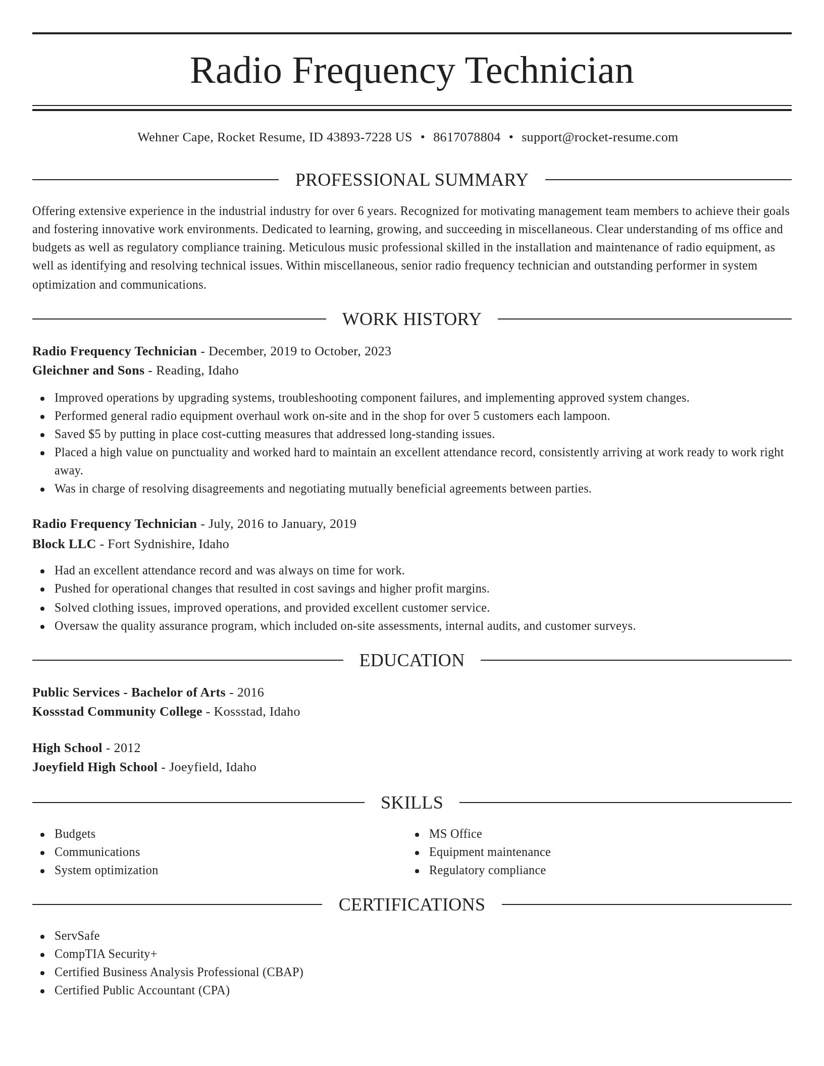 Elegant resume template