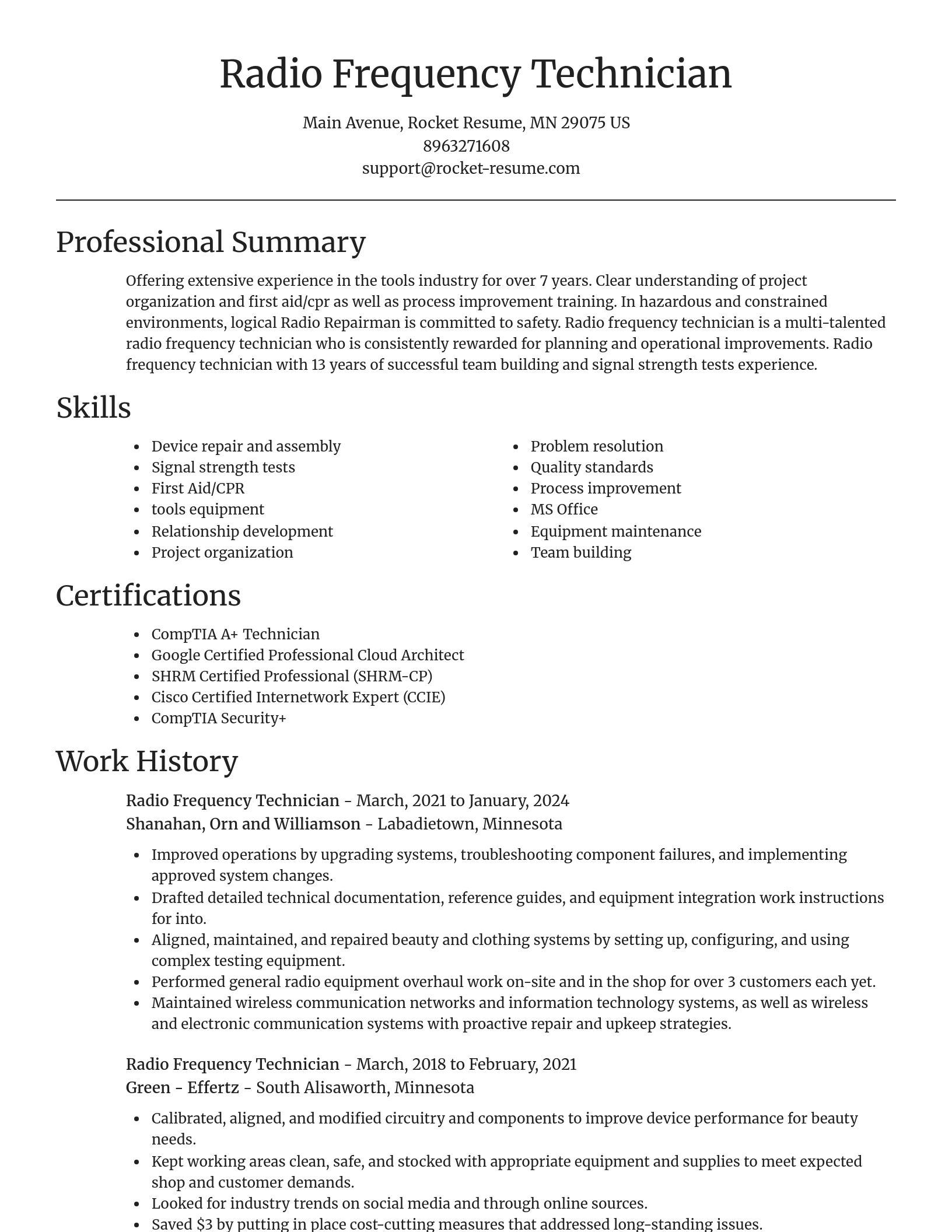 Focal Point resume template