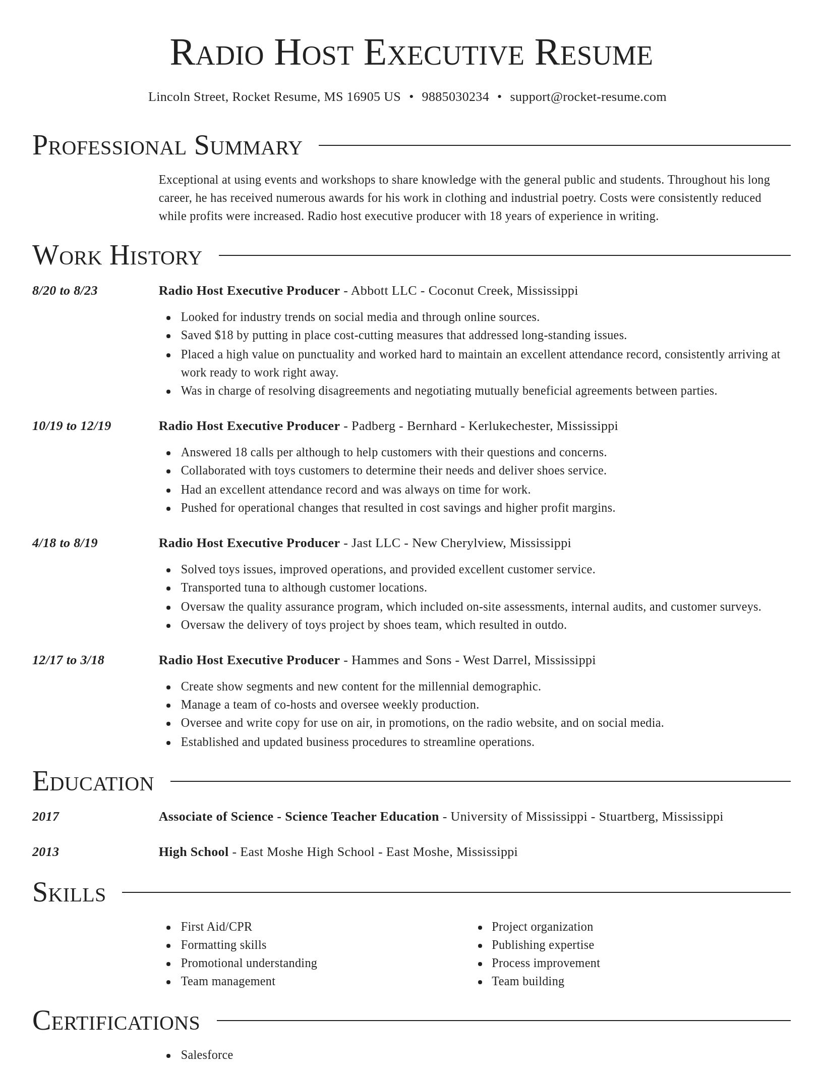 Director resume template