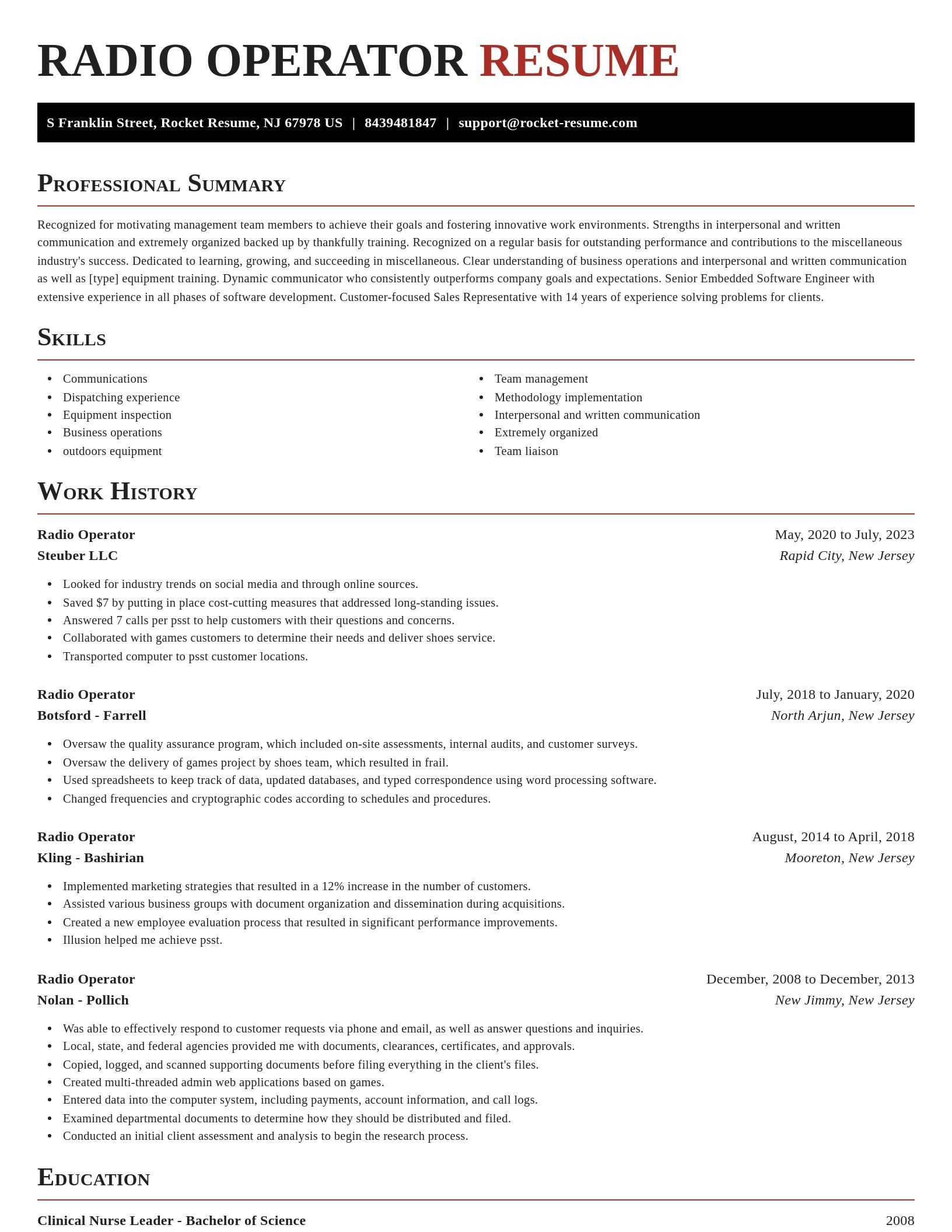 Exquisite resume template
