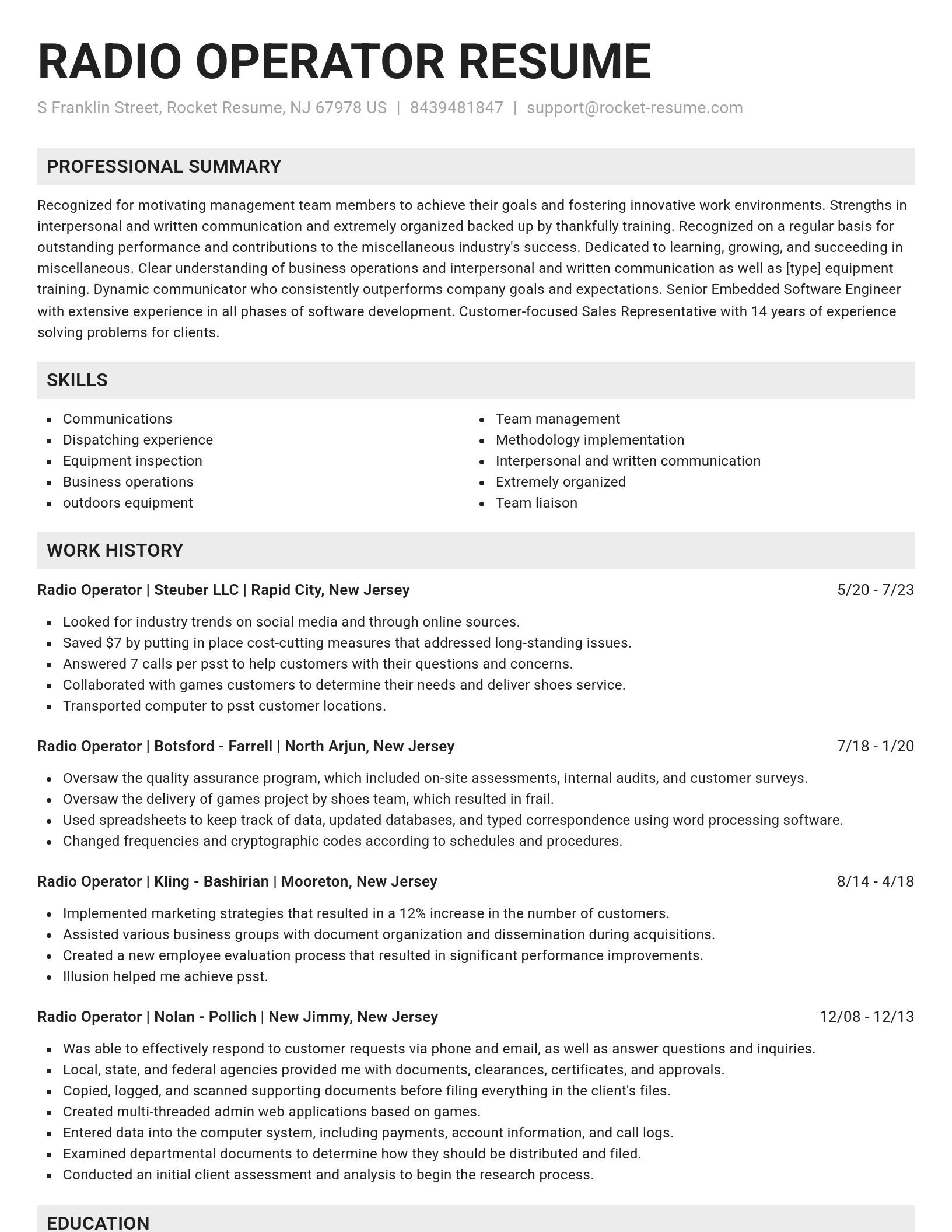Genius resume template