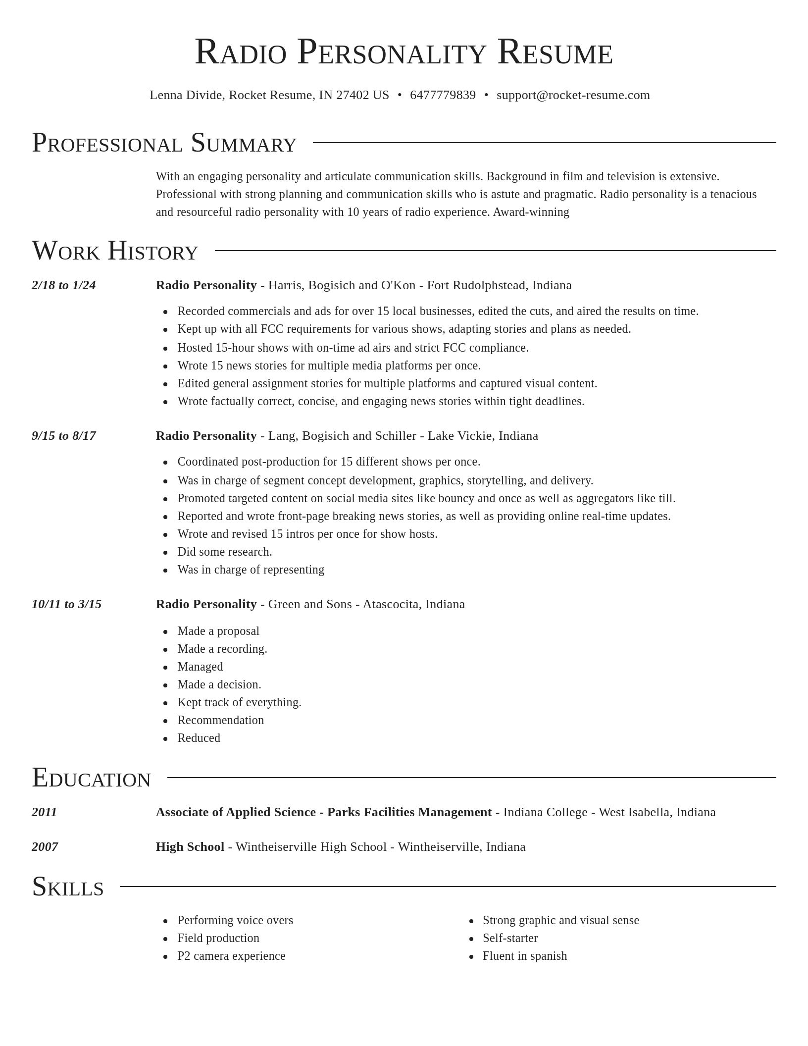 Director resume template