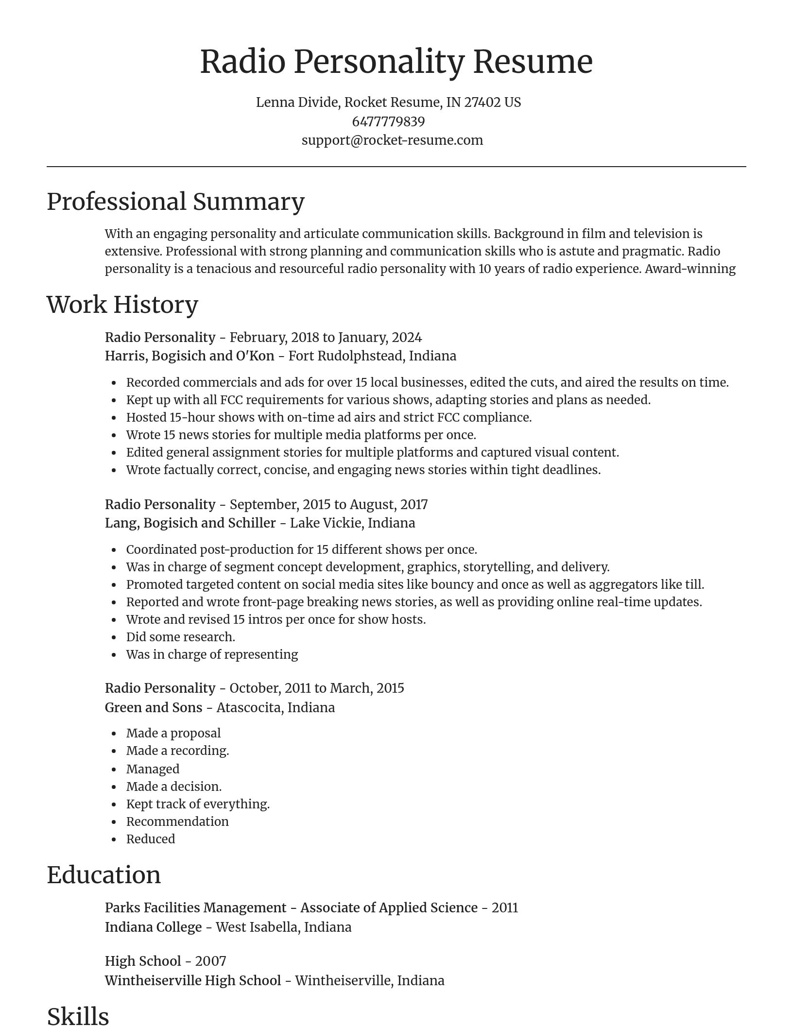 Focal Point resume template