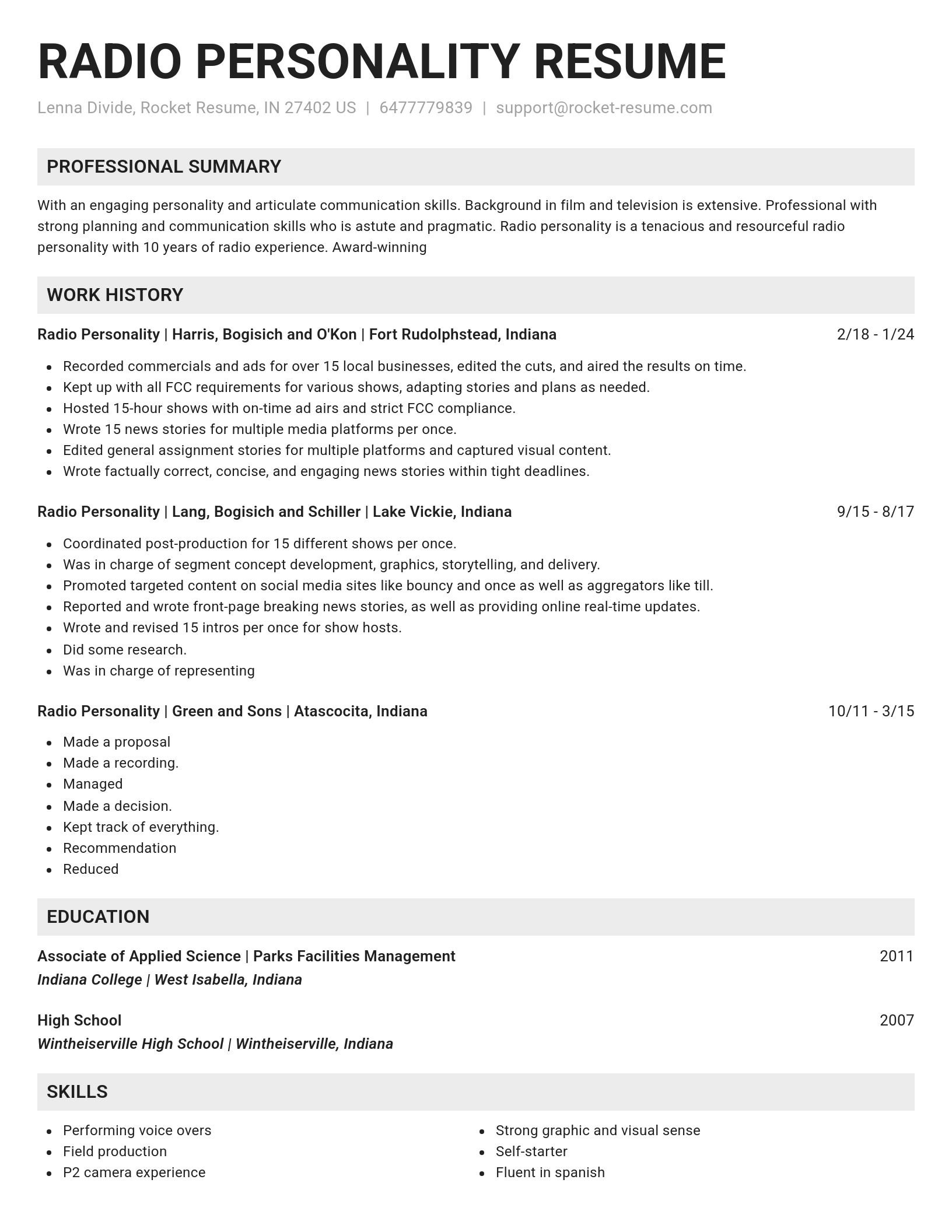 Genius resume template