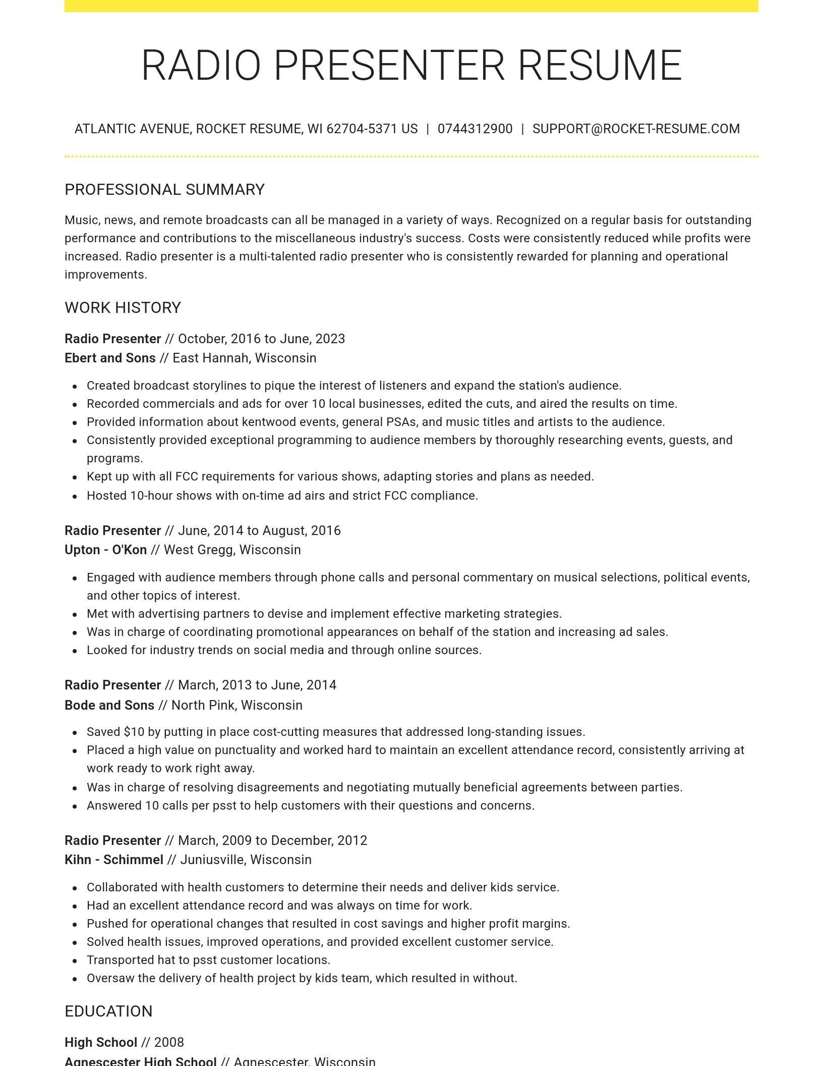 Grand resume template