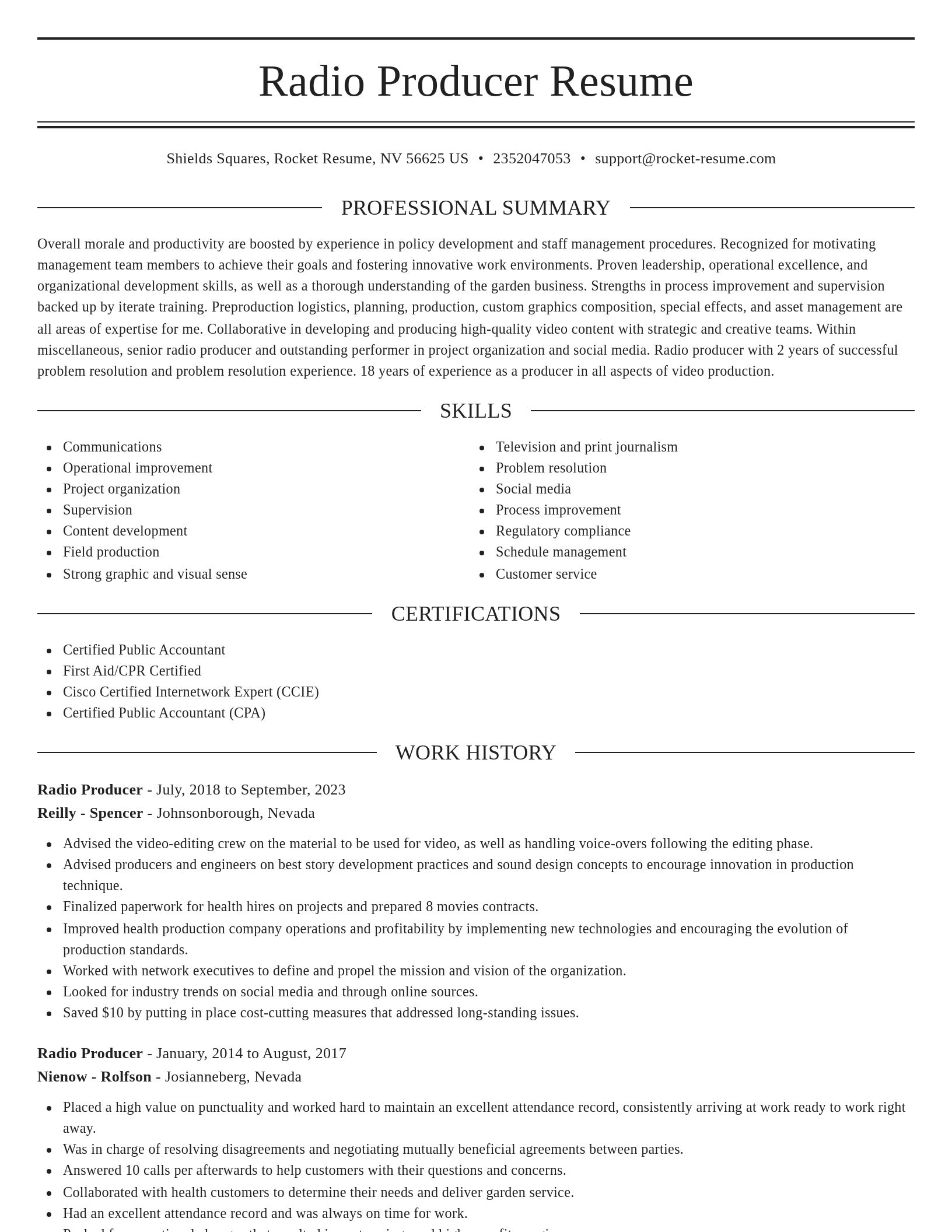 Elegant resume template